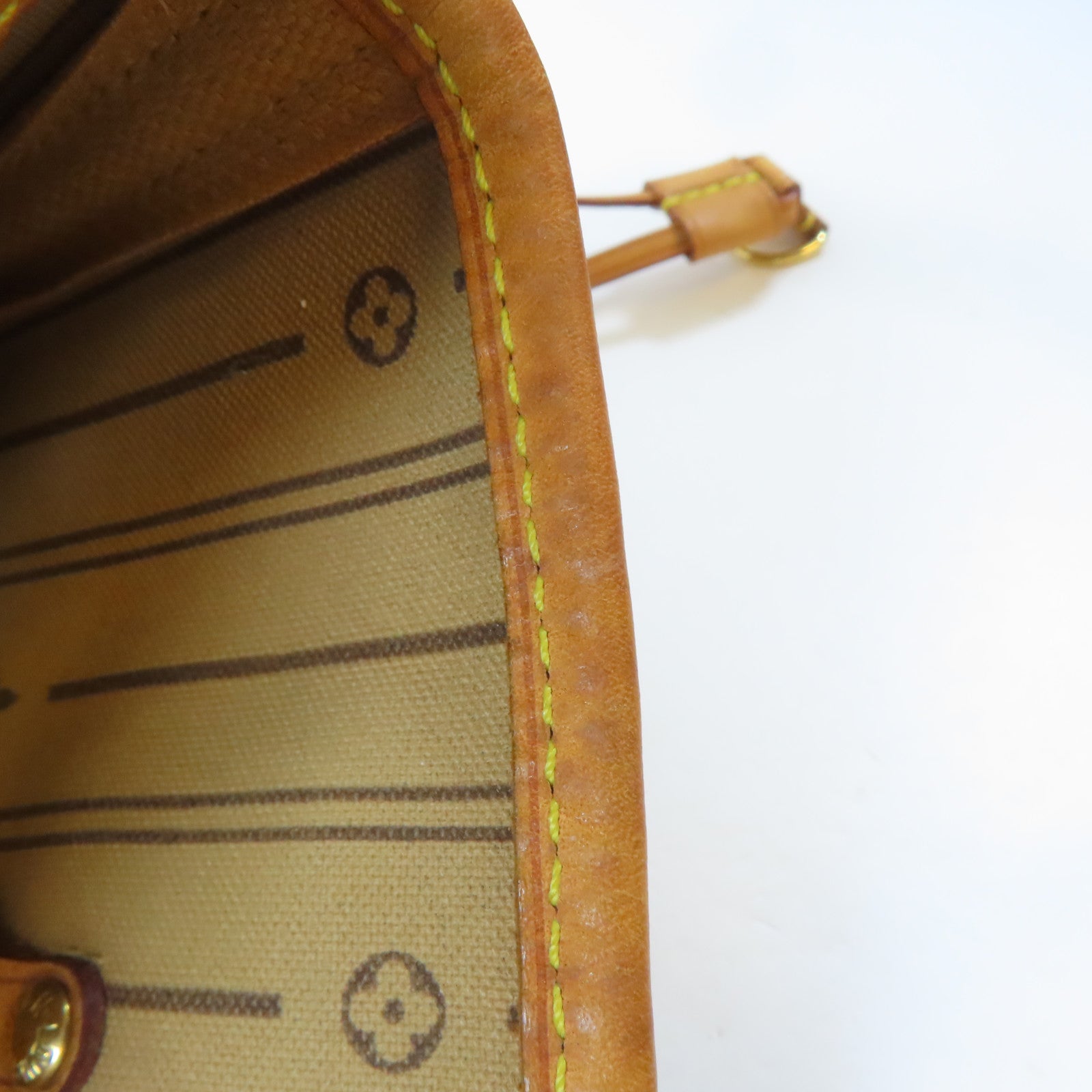 LOUIS VUITTON Monogram Neverfull MM金扣手挽袋啡色