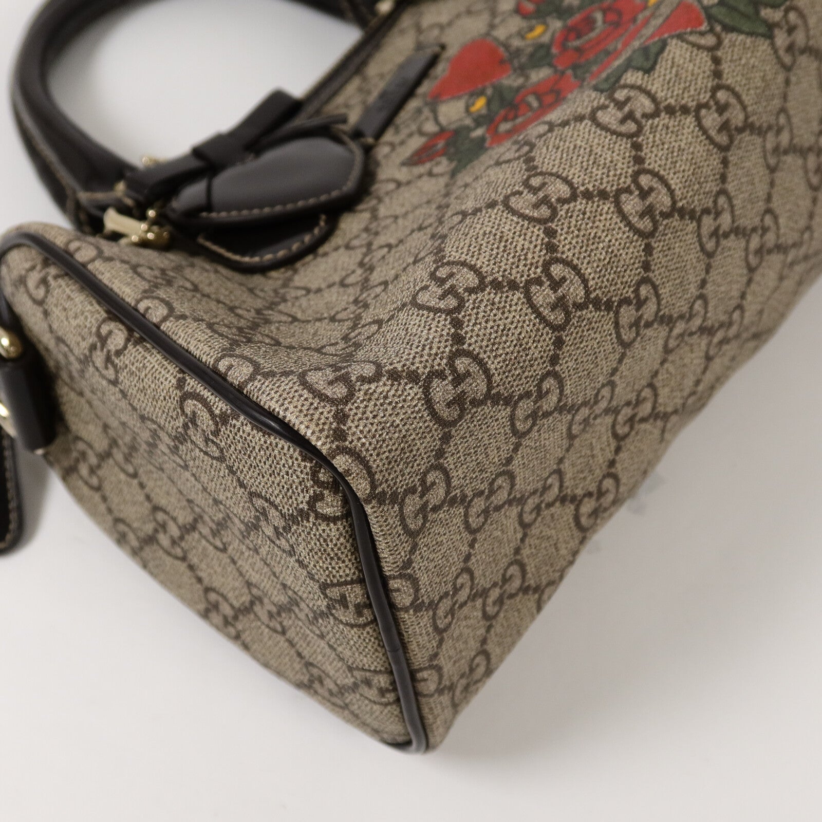 GUCCI 塗層帆布Heart Tattoo Boston Bag Small手挽袋