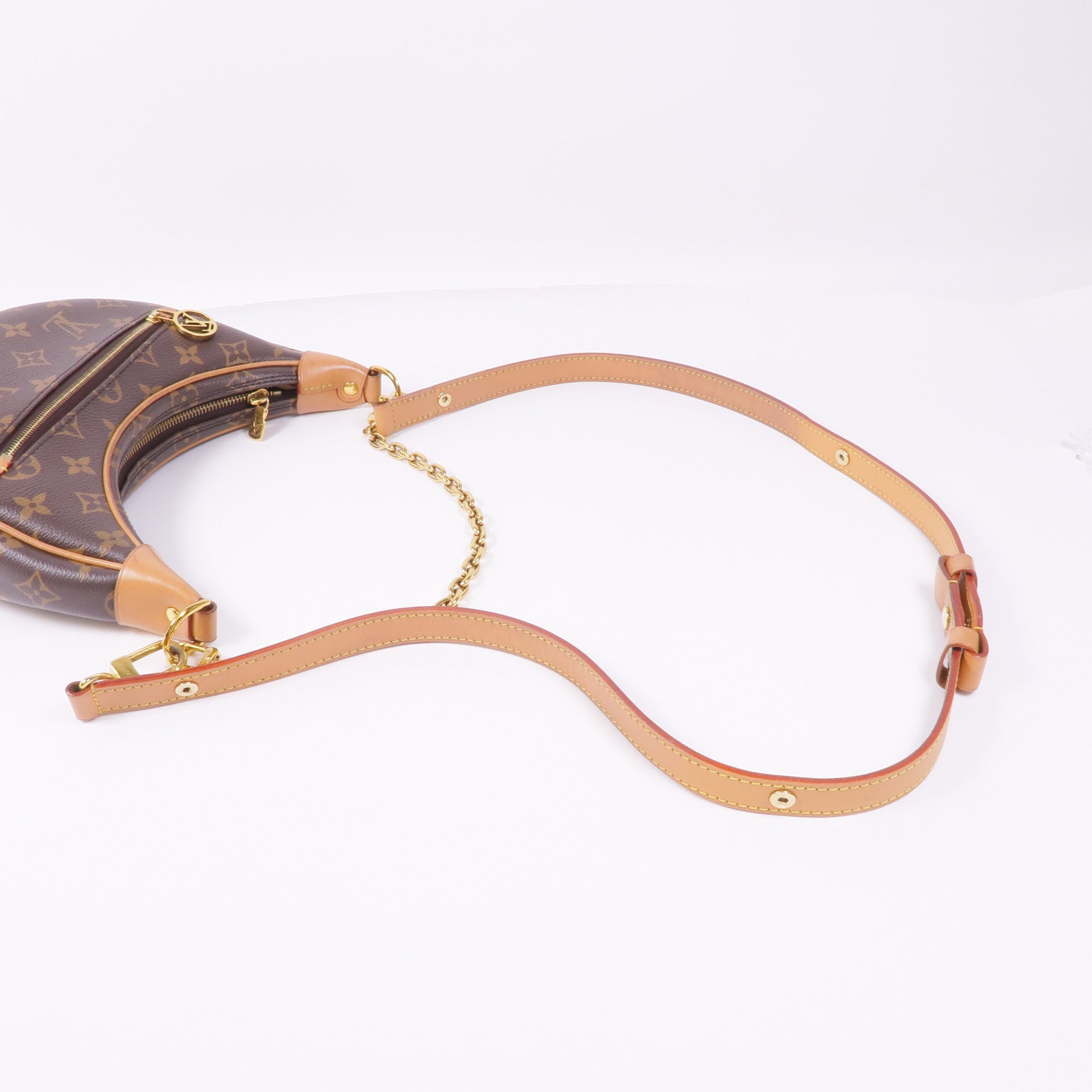 LOUIS VUITTON Monogram Loop金扣肩背袋棕色