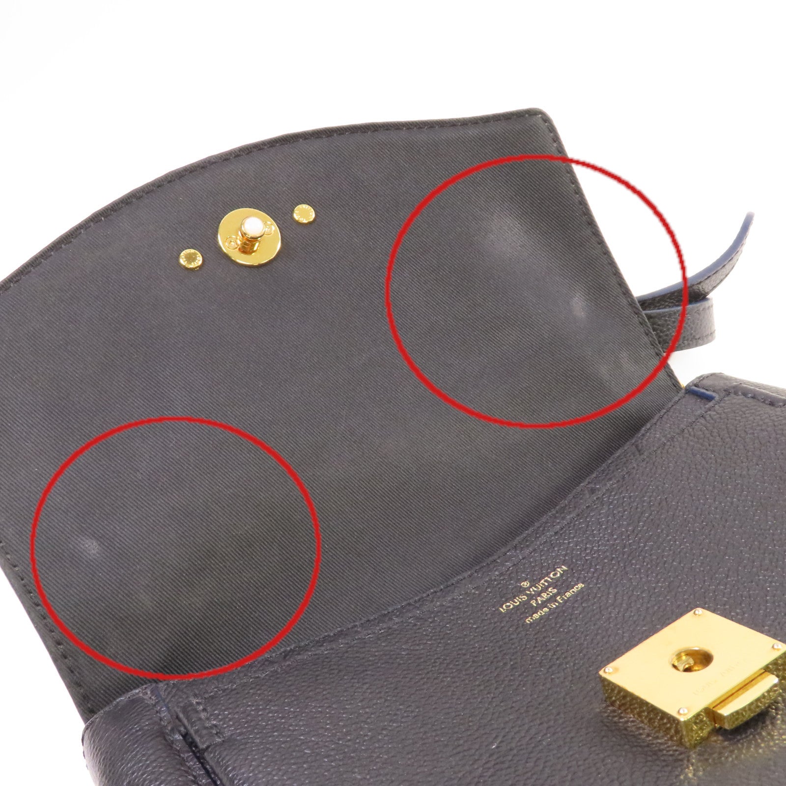 LOUIS VUITTON Monogram Empreinte Blanche BB Shoulder Bag金扣手挽肩背兩用袋黑色