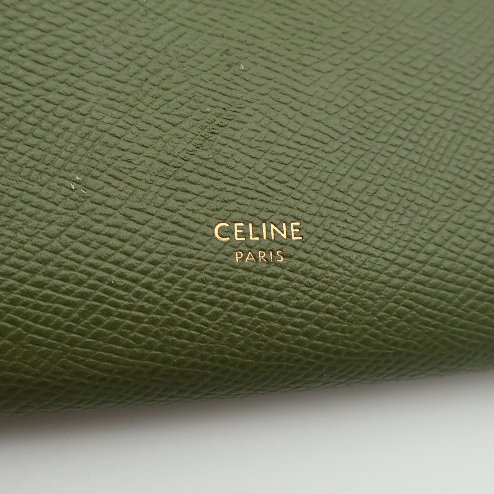 CELINE 牛皮皮革Large Strap Wallet金扣長錢包