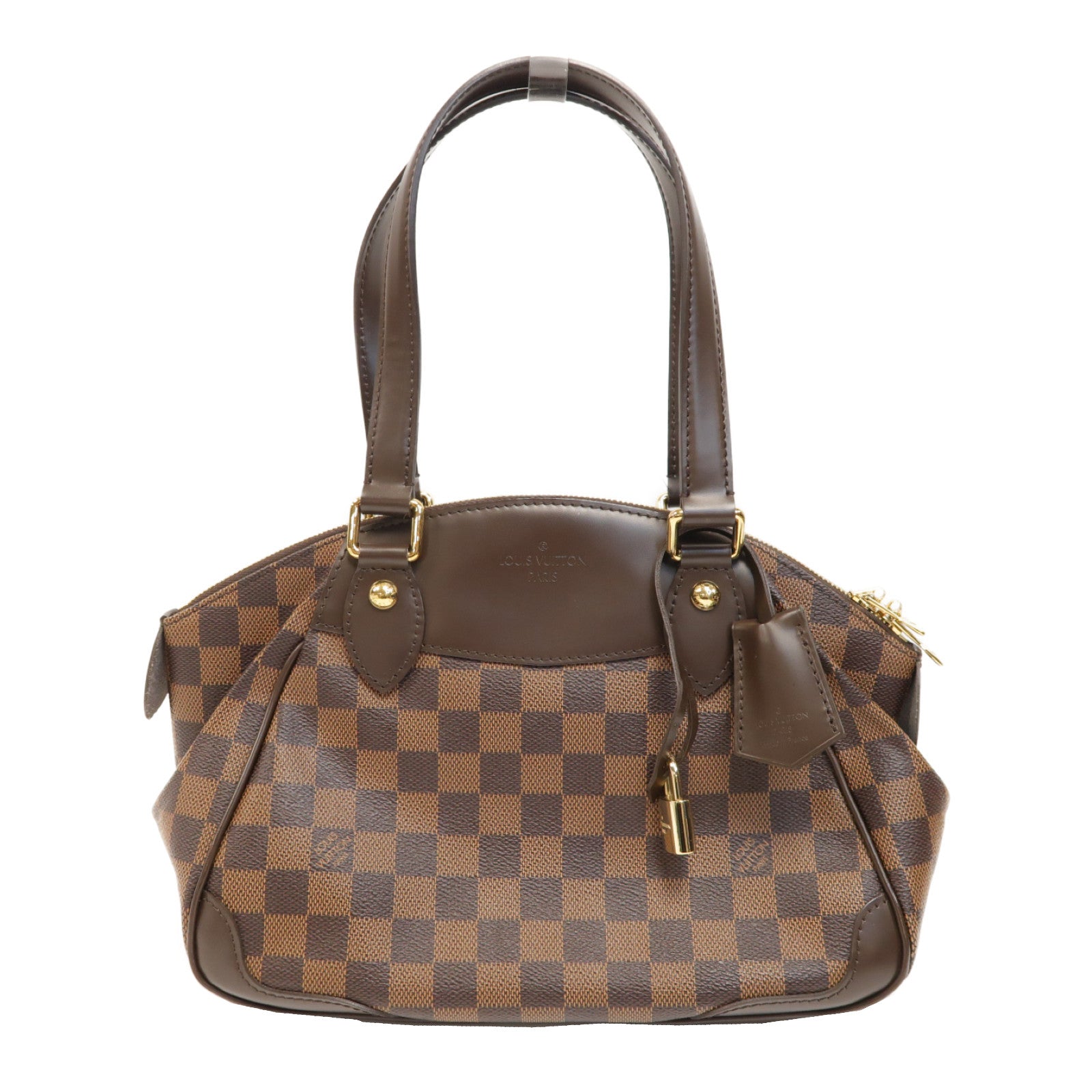 LOUIS VUITTON 【激減優惠】Damier Ebene Verona PM金扣肩背袋啡色