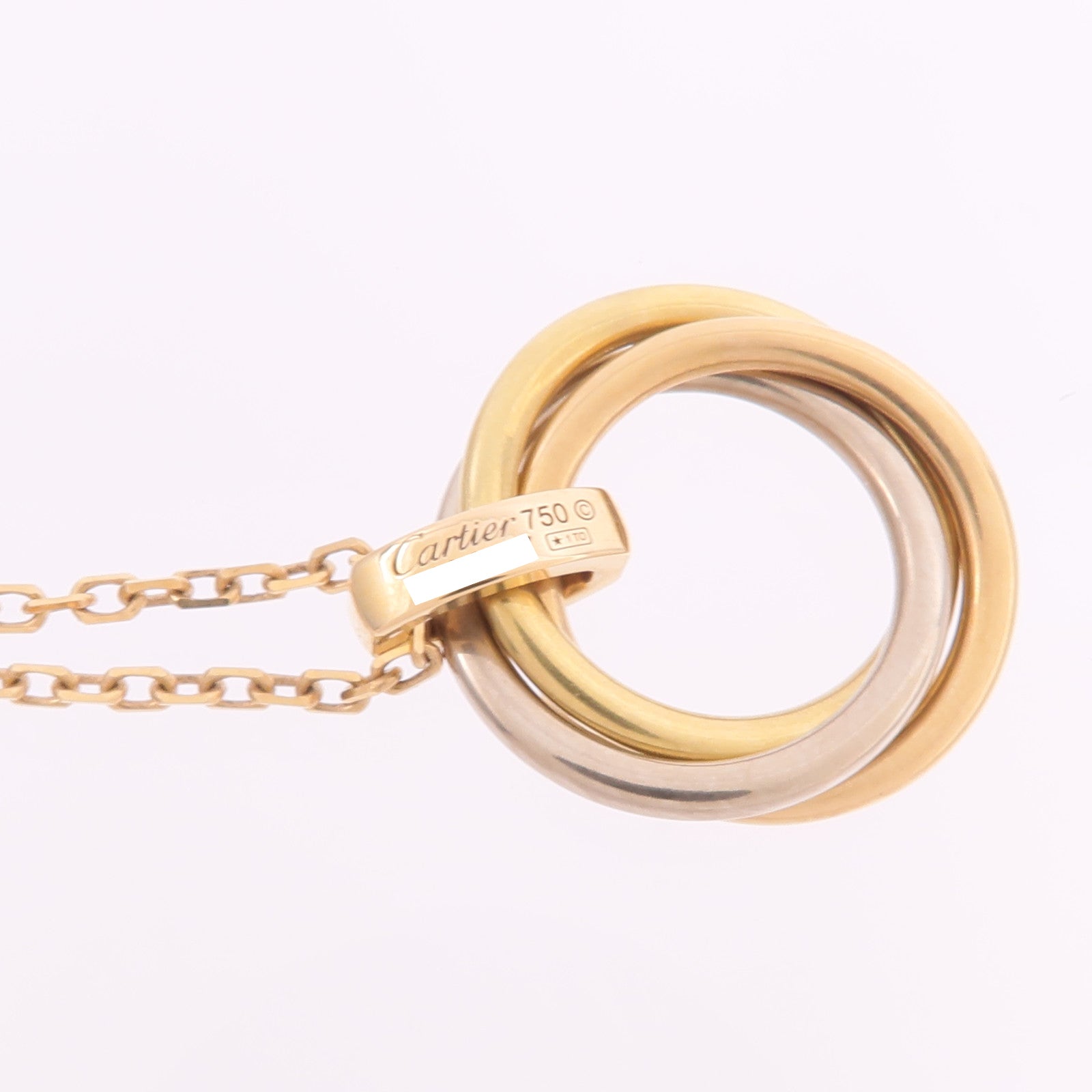 CARTIER 18K黃金/白金/玫瑰金Trinity Diamond Necklace鑽石項鍊