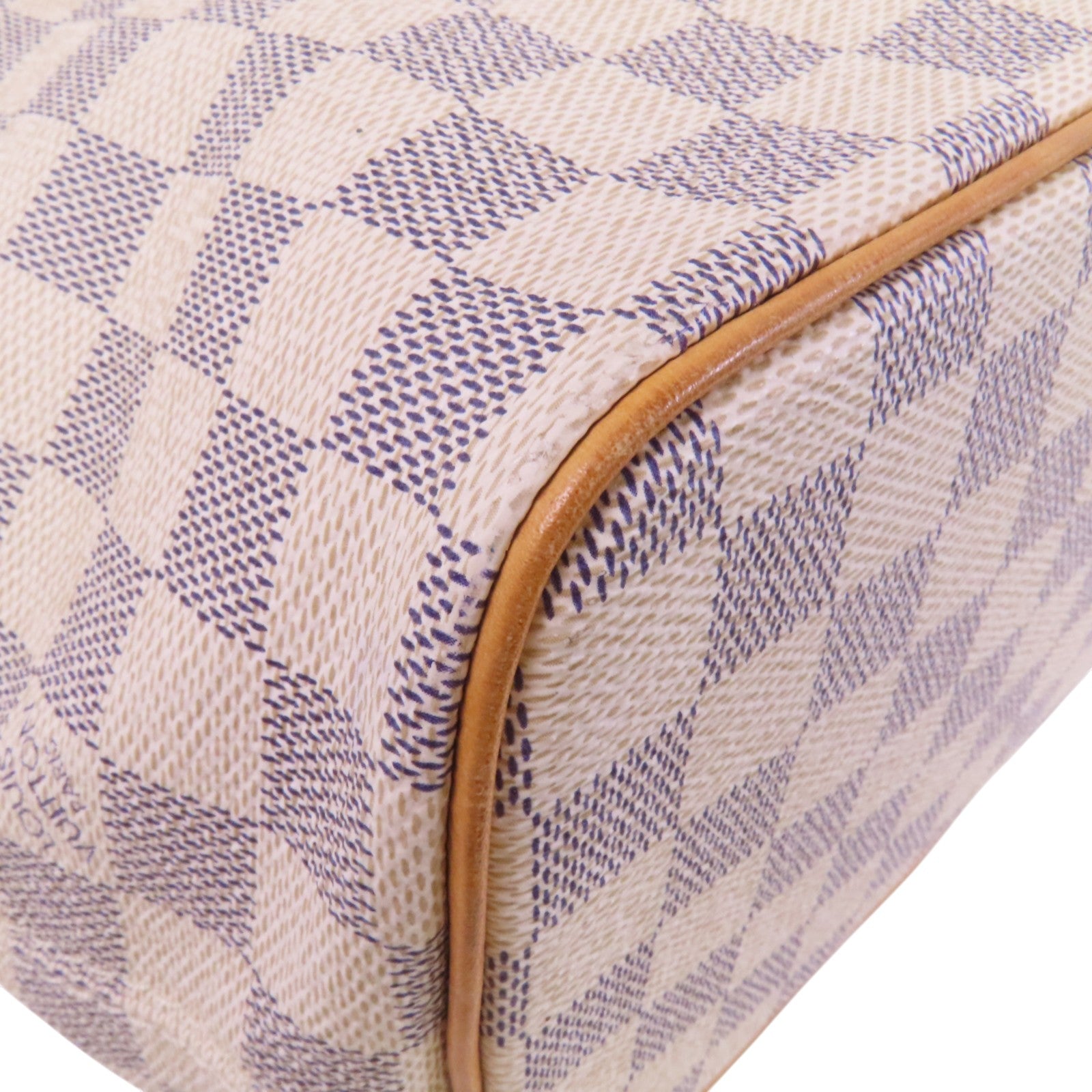 LOUIS VUITTON Damier Azur Saleya PM金扣手挽袋