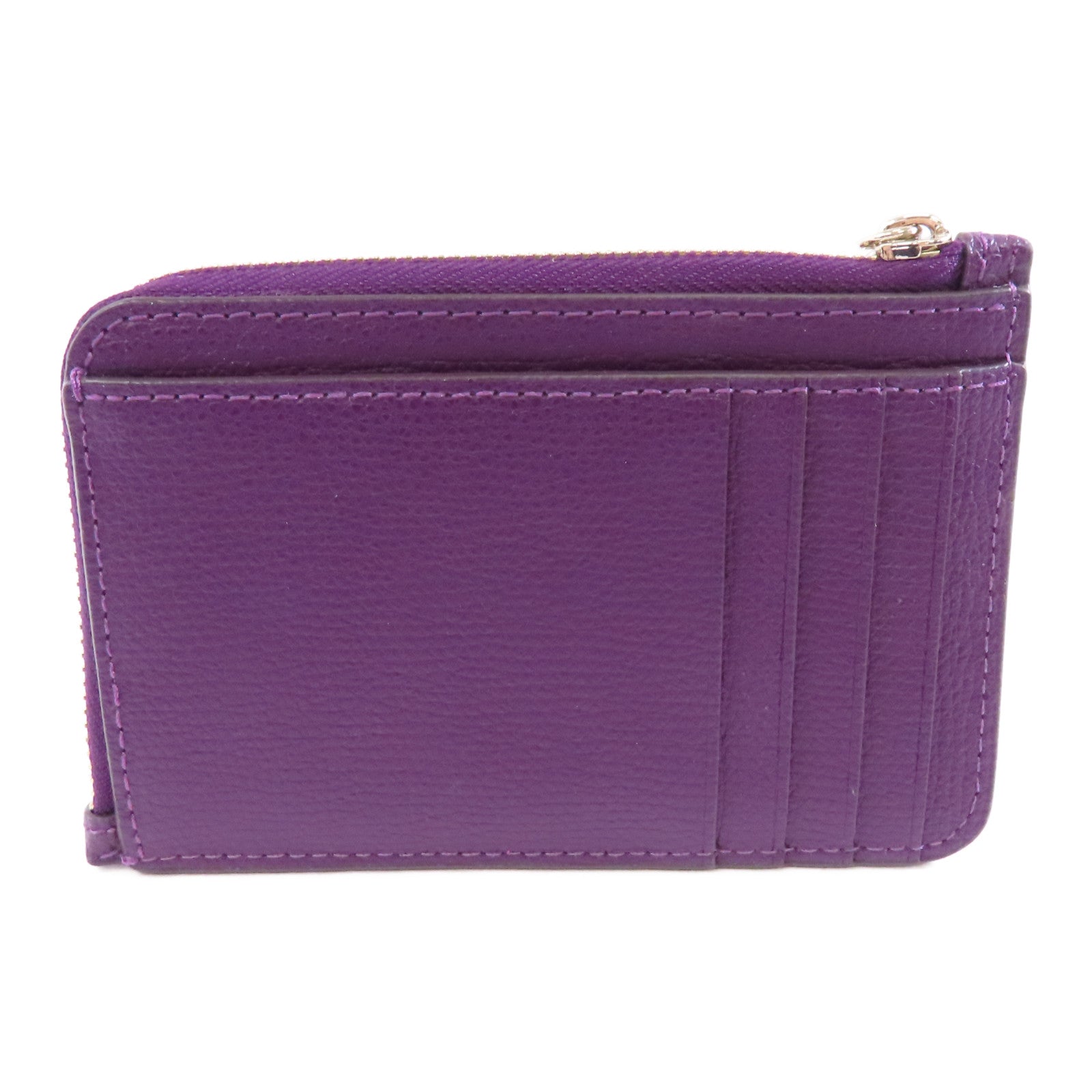 Kate Spade 牛皮皮革Card Case金扣卡片套紫色