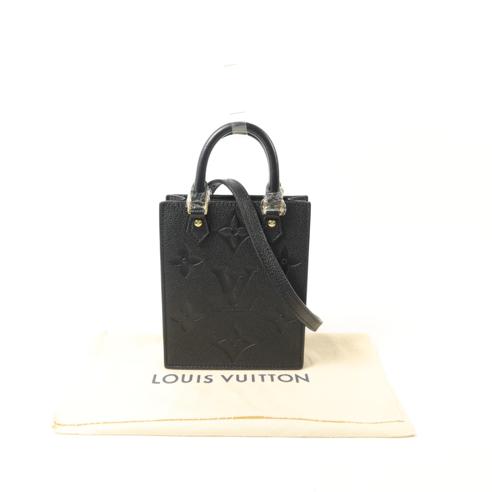 LOUIS VUITTON Monogram Empreinte Petit Sac Plat手挽肩背兩用袋
