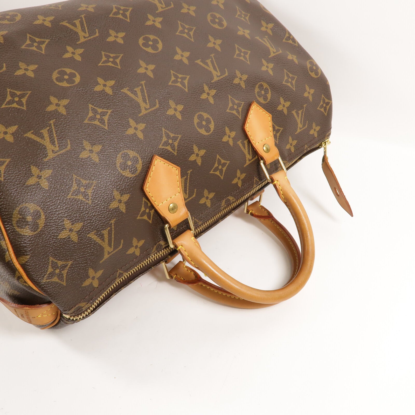 LOUIS VUITTON Monogram Speedy 35金扣手挽袋