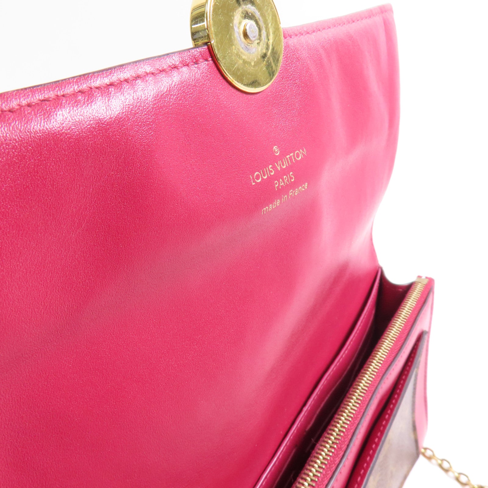 LOUIS VUITTON LV GHW Portefeuille Flore Chain Shoulder Bag M69578 Monogram Brown