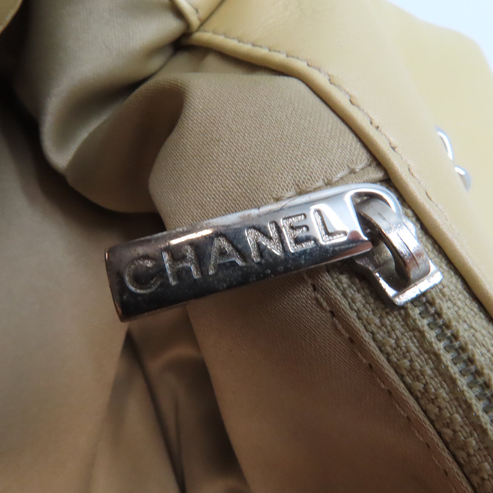 CHANEL 菱格羊皮皮革Chain Shoulder銀扣鏈帶肩背袋金色