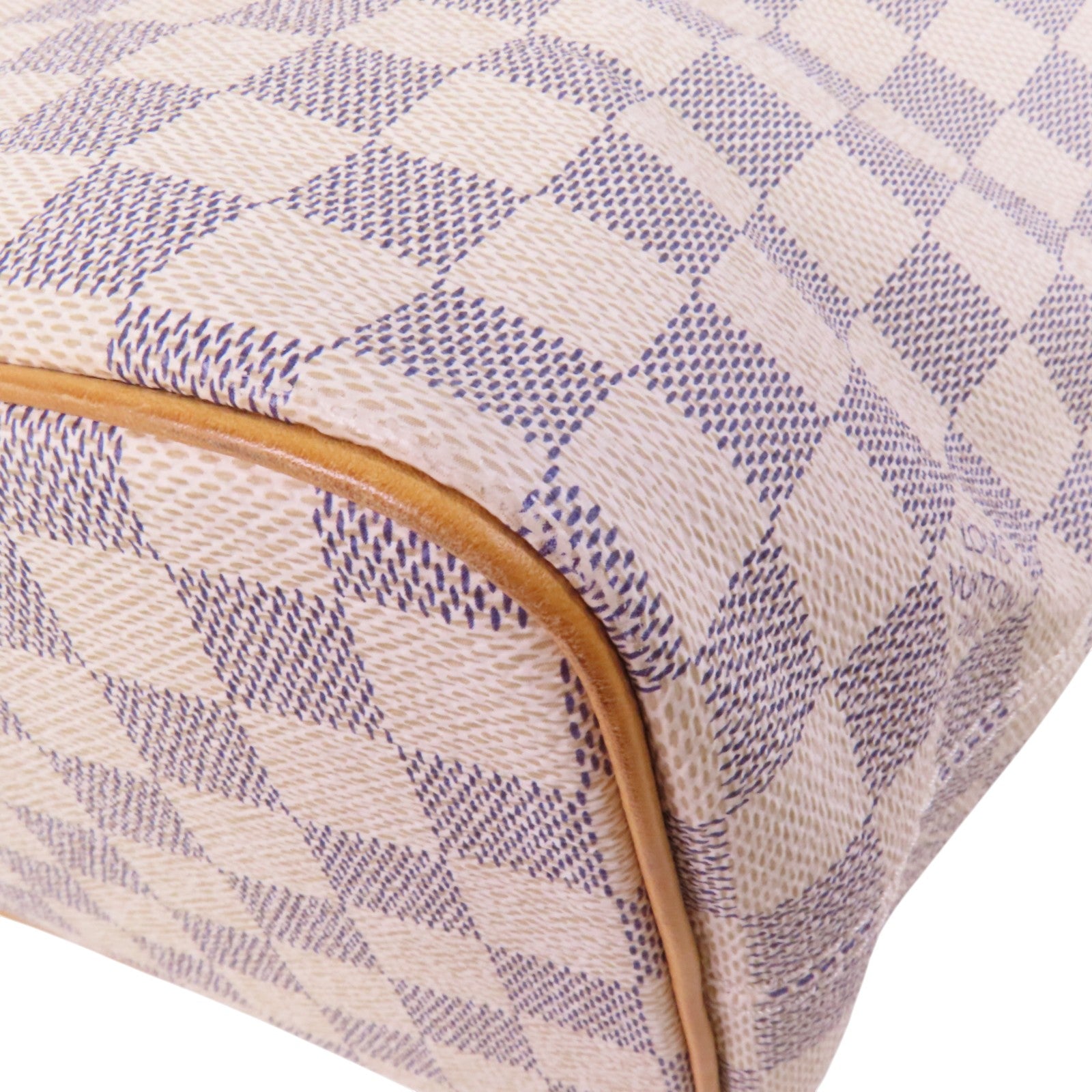 LOUIS VUITTON Damier Azur Saleya PM金扣手挽袋