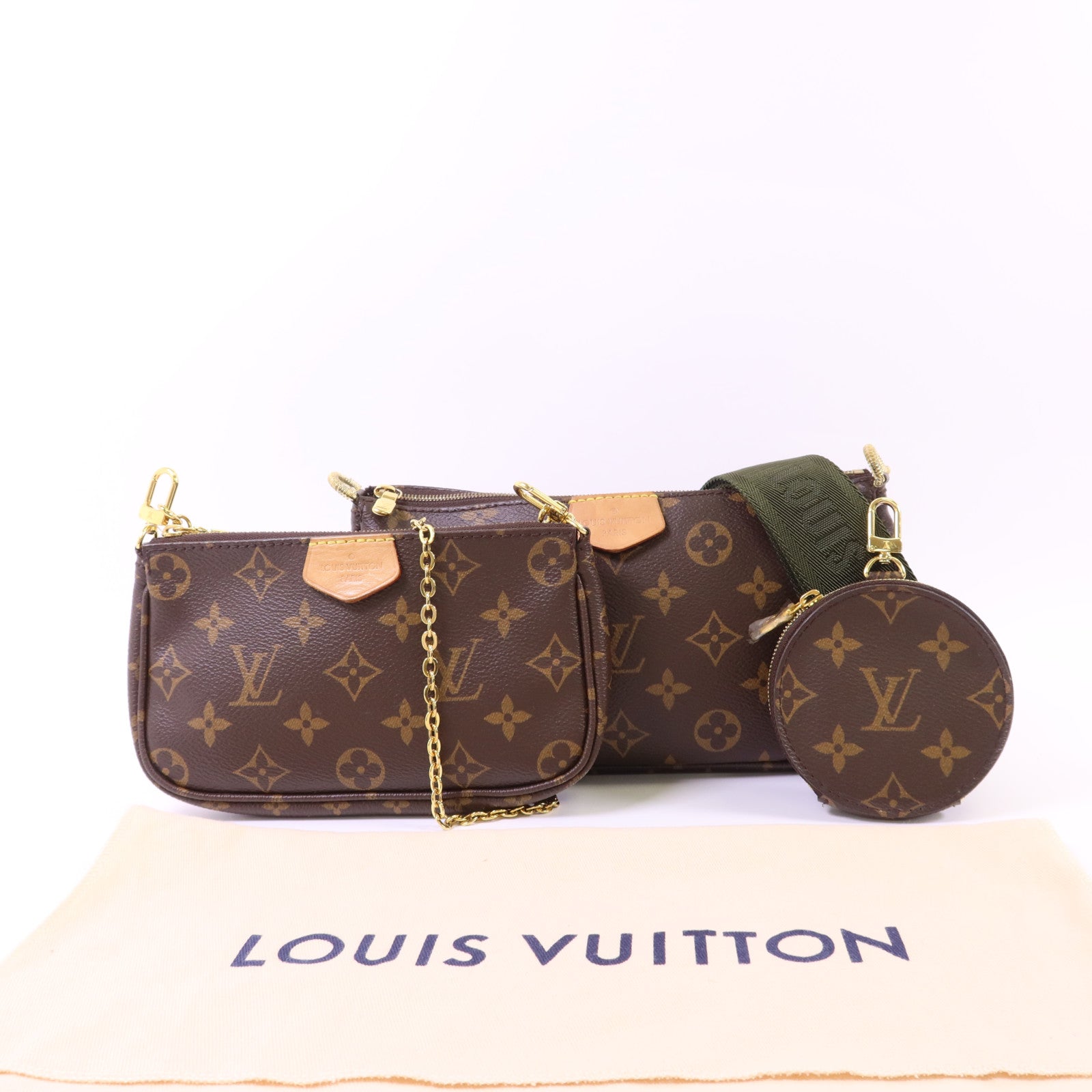 LOUIS VUITTON Monogram Multi Pochette Accessoires金扣肩背袋
