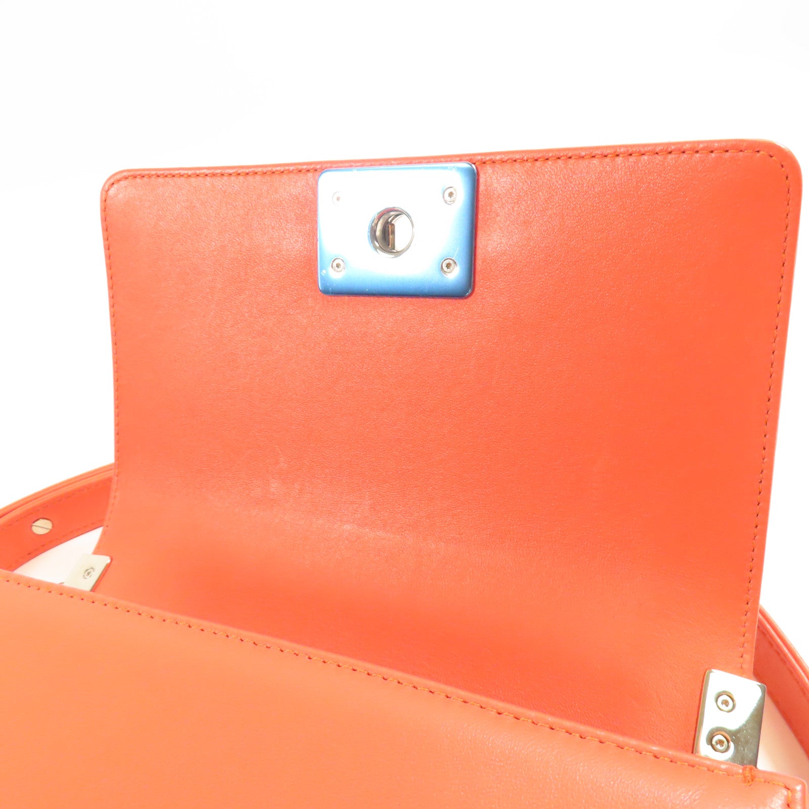 CHANEL 斜紋軟呢Boy 20銀扣鏈帶肩背袋