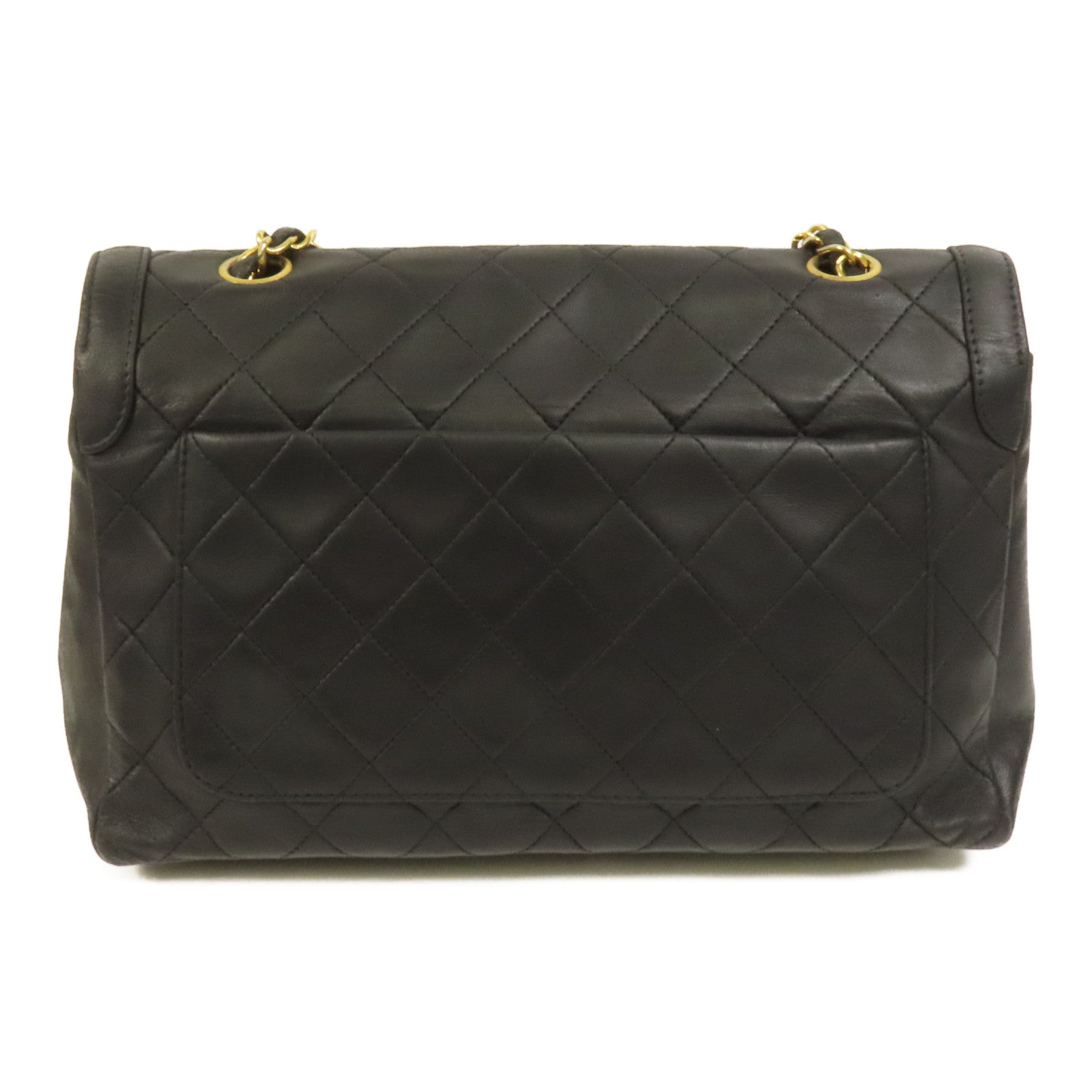 CHANEL 羊皮皮革Vintage Chain Shoulder金扣肩背袋