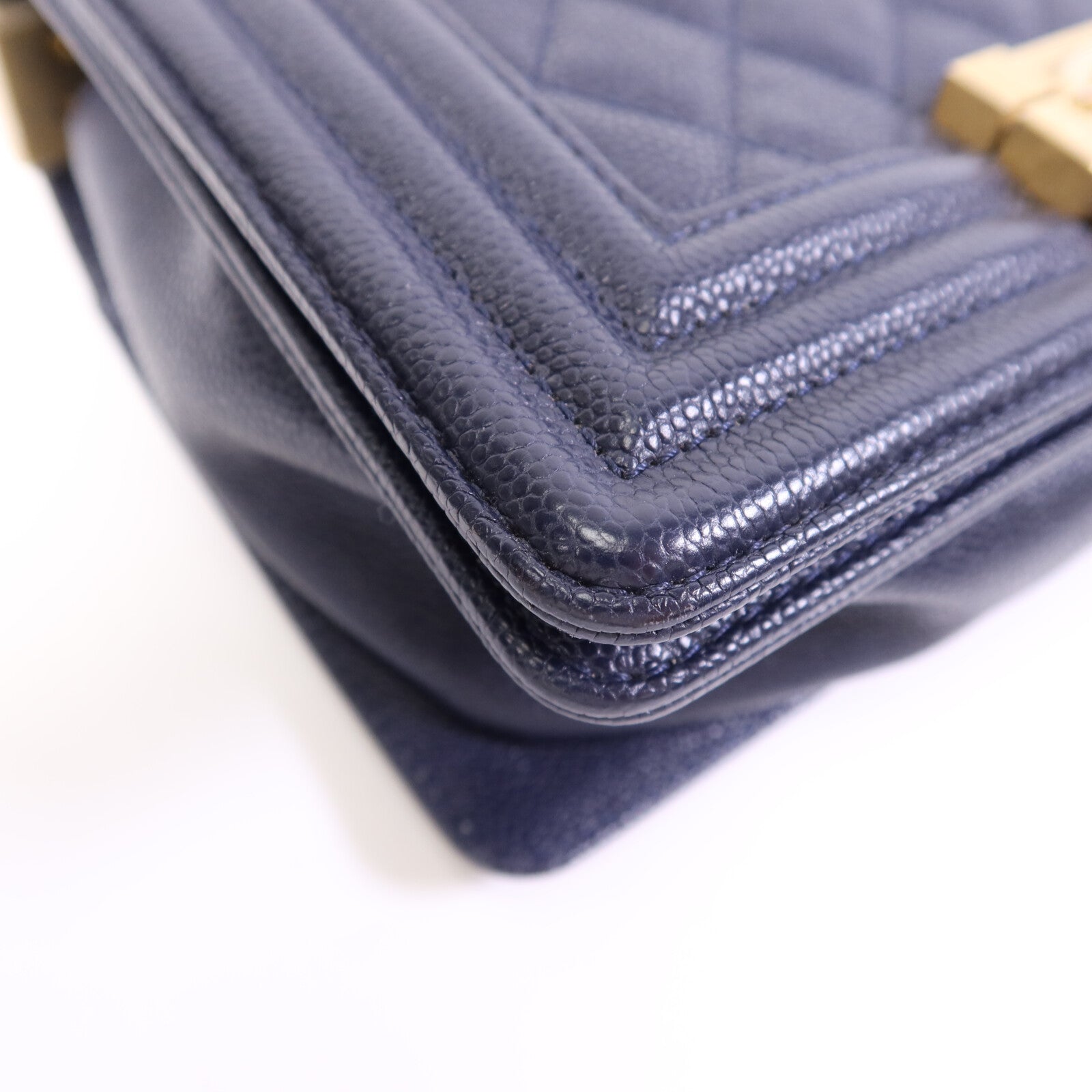 CHANEL 牛皮皮革Boy 20金扣鏈帶肩背袋