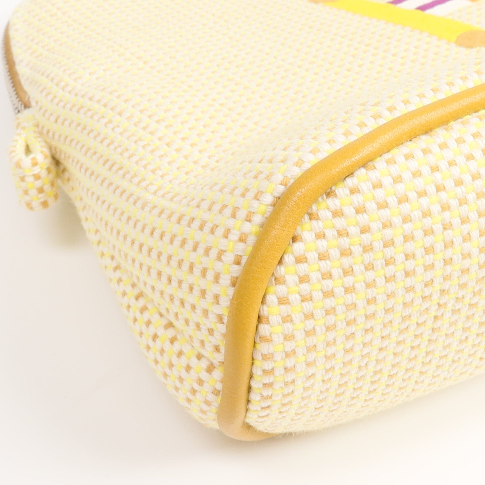 HERMES 帆布Bolide Crazy H銀扣手拿包