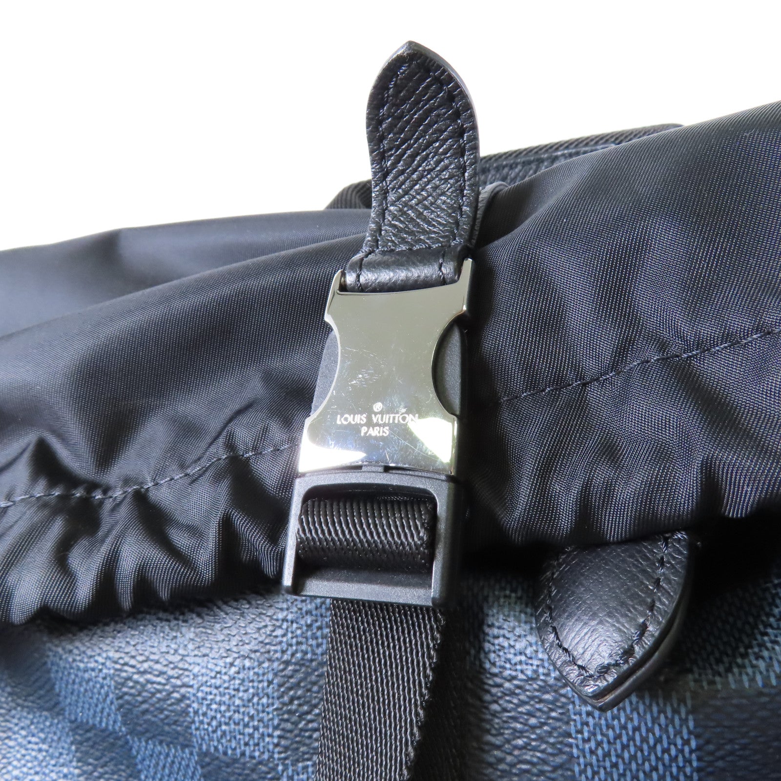 LOUIS VUITTON Damier Cobalt Matchpoint Backpack銀扣背包