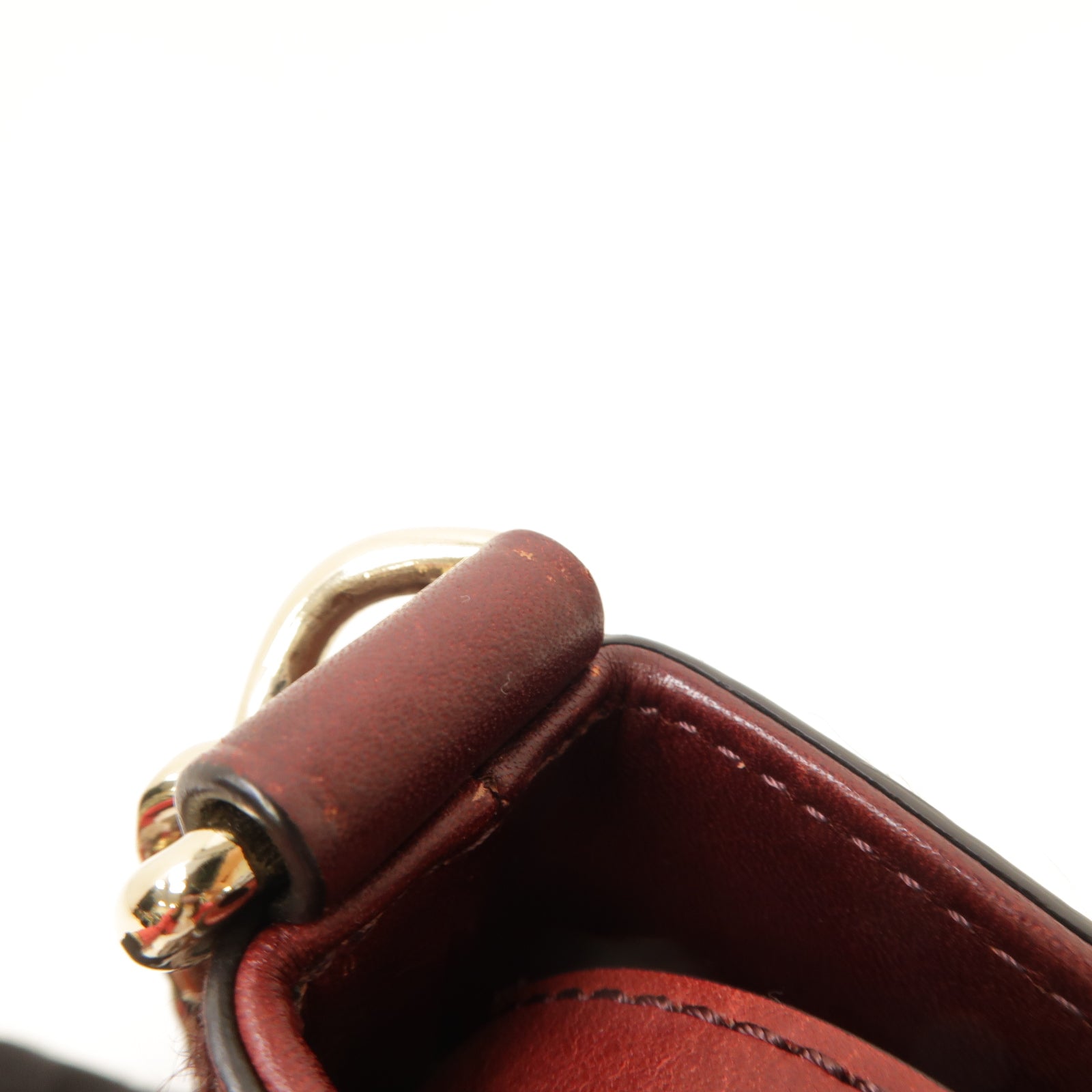 MULBERRY 【激減優惠】牛皮皮革2way Shoulder Bag金扣手挽肩背兩用袋酒紅色