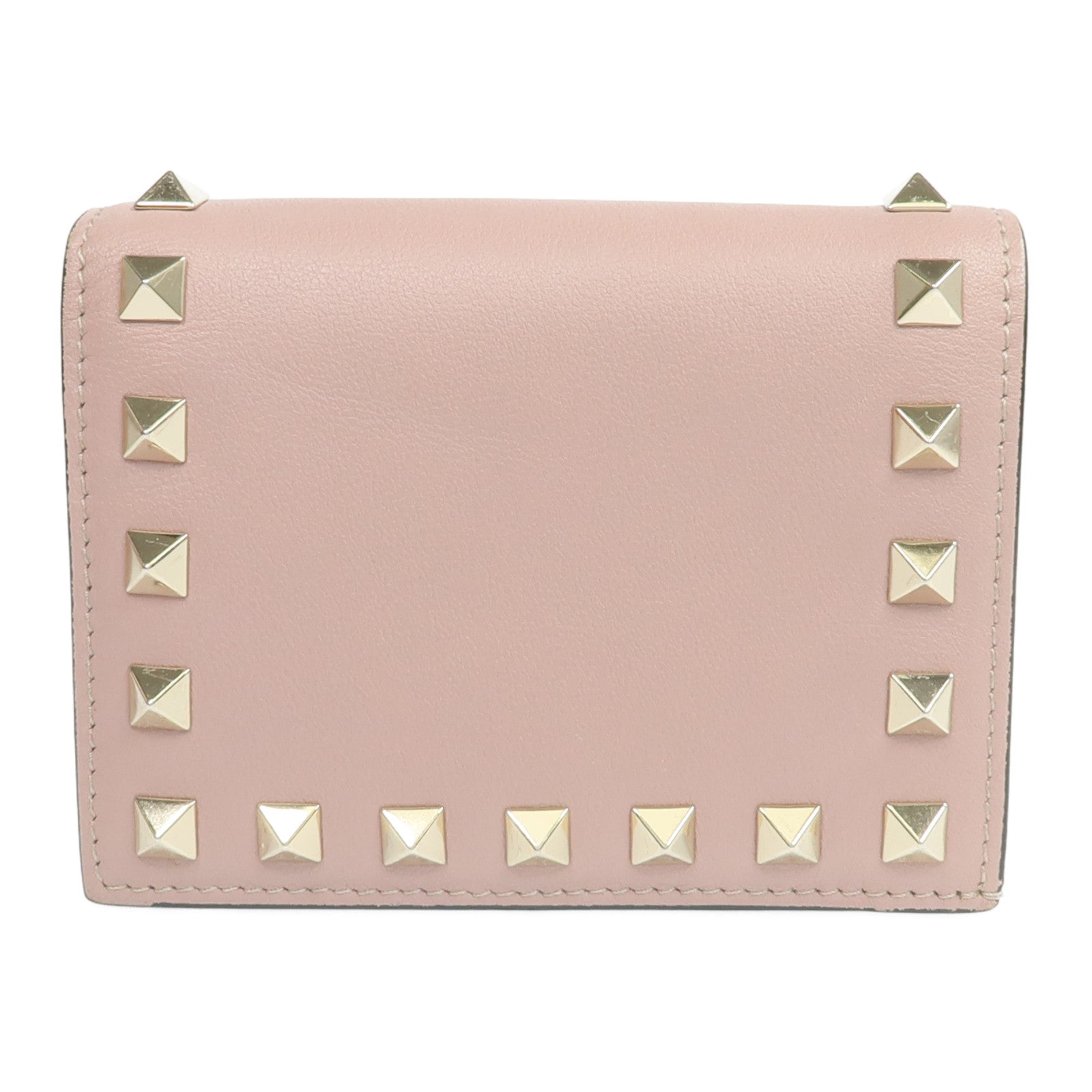 Valentino 牛皮皮革Bifold Wallet金扣錢包