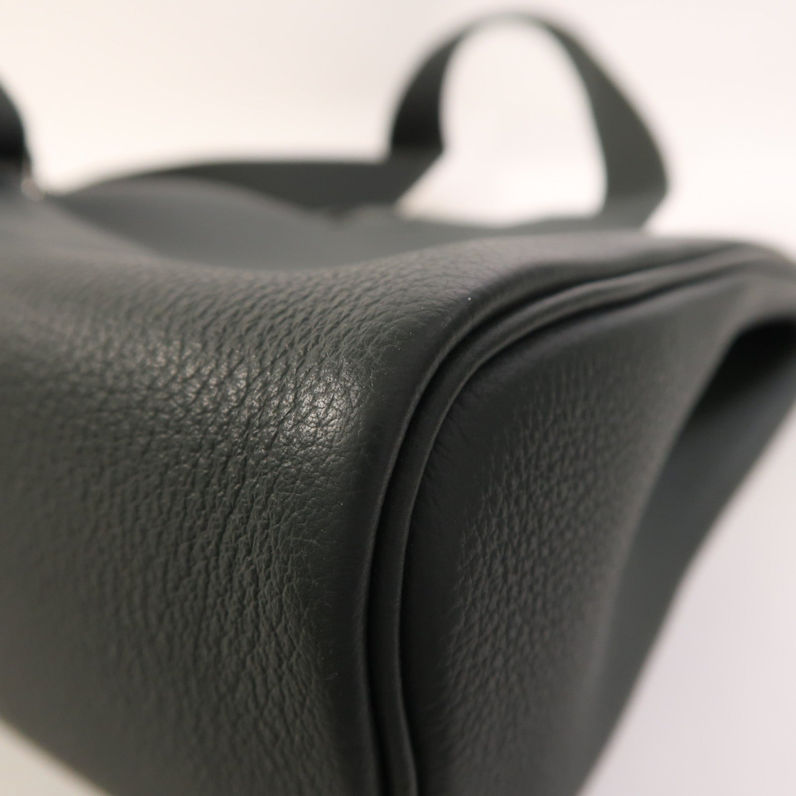 HERMES Togo皮革Hac A Dos PM銀扣背包Vert Mangrove