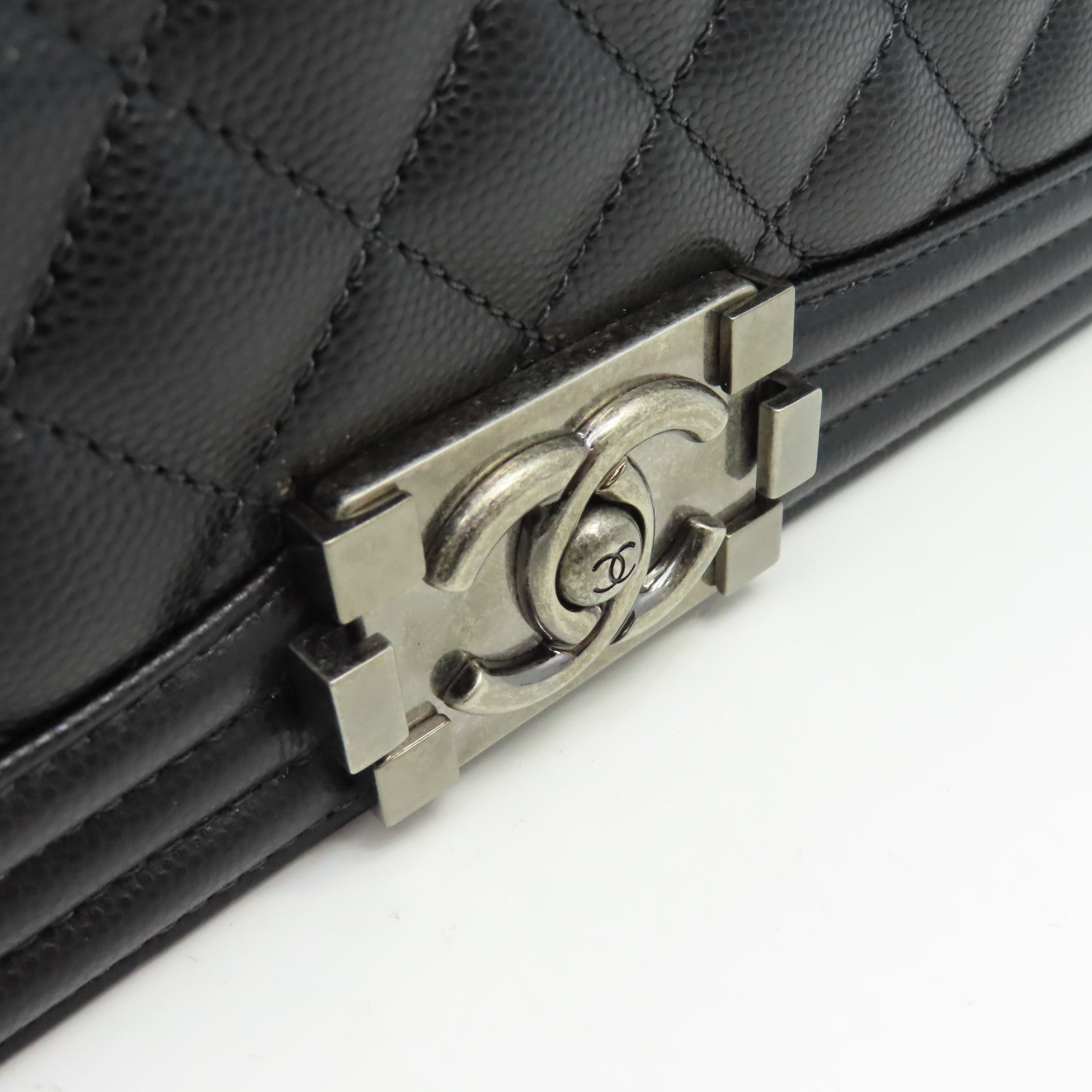 CHANEL **【激減優惠】菱格羊皮皮革Mini Gigarette Box金扣鏈帶肩背袋淺綠色