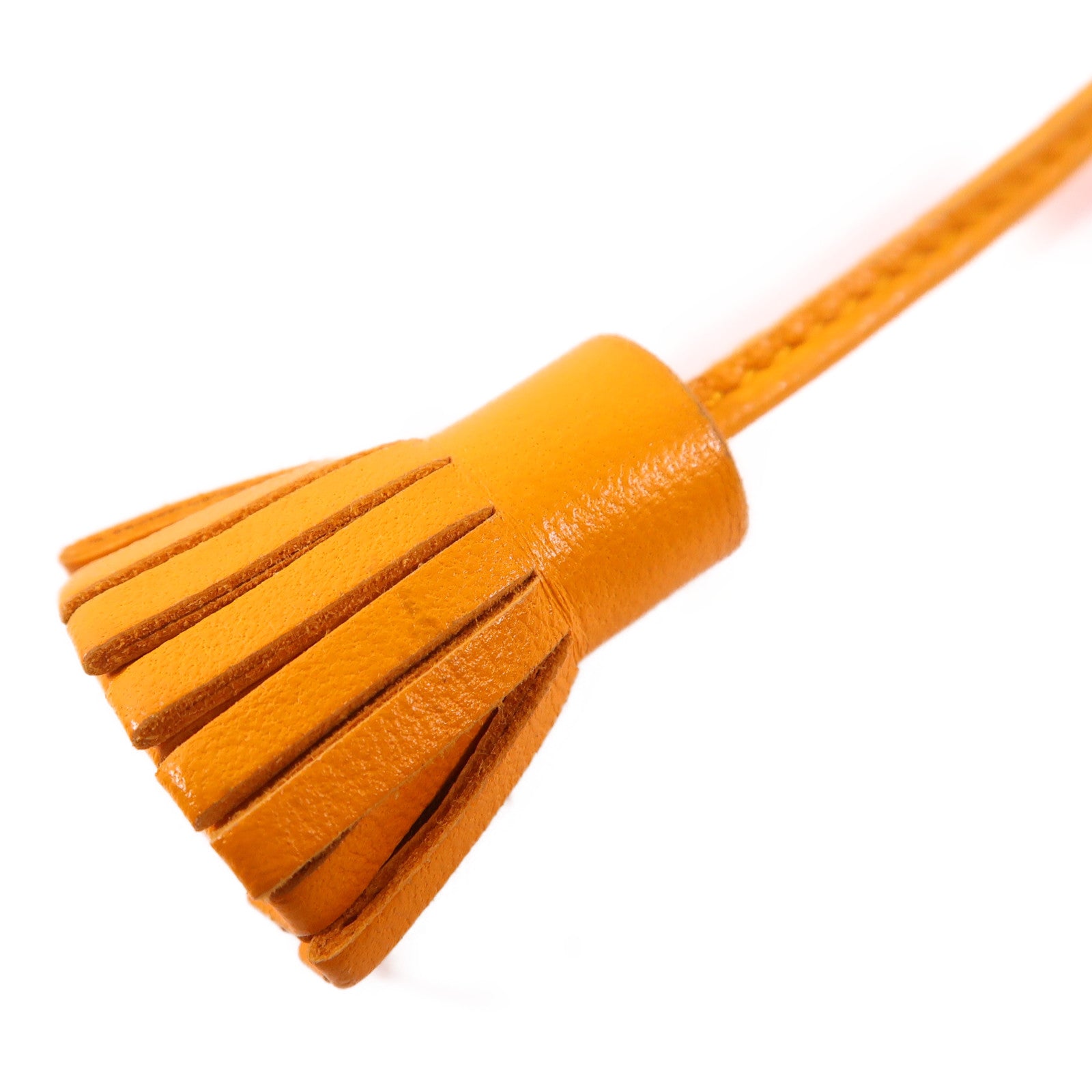 HERMES 【激減優惠】Swift皮革Carmencita Charm銀扣掛飾Orange