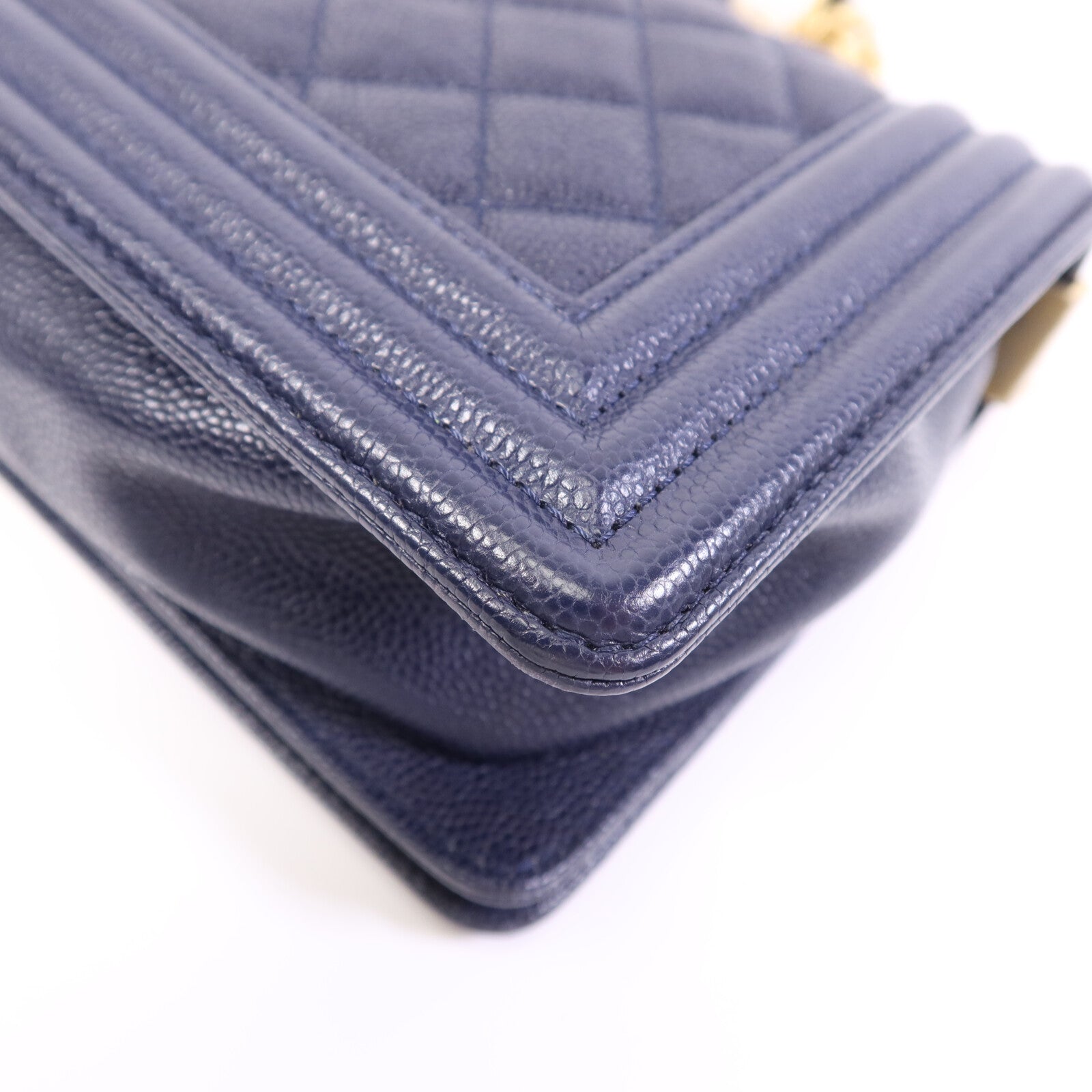 CHANEL 牛皮皮革Boy 20金扣鏈帶肩背袋