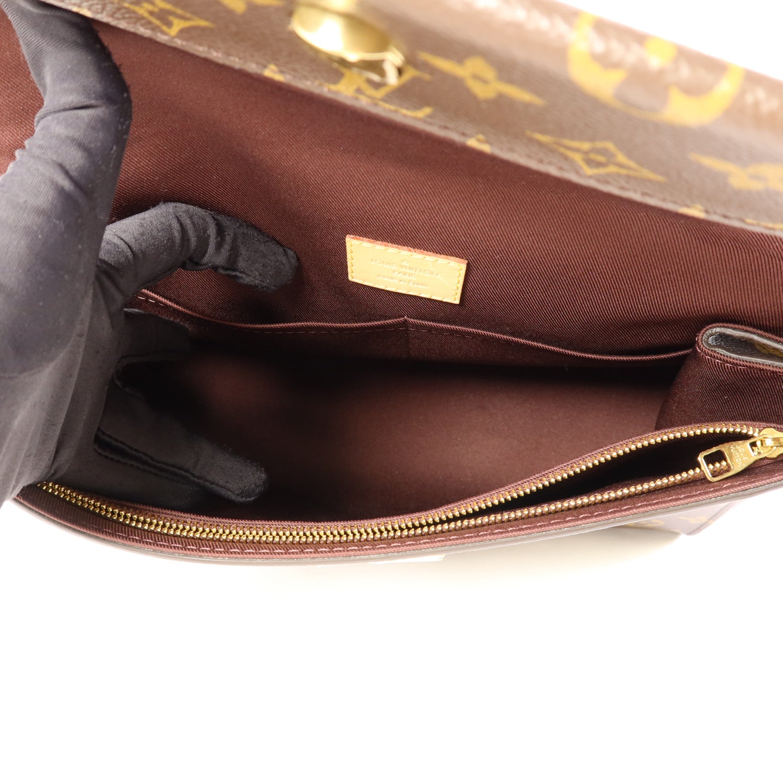 LOUIS VUITTON Monogram Cluny MM金扣手挽肩背兩用袋