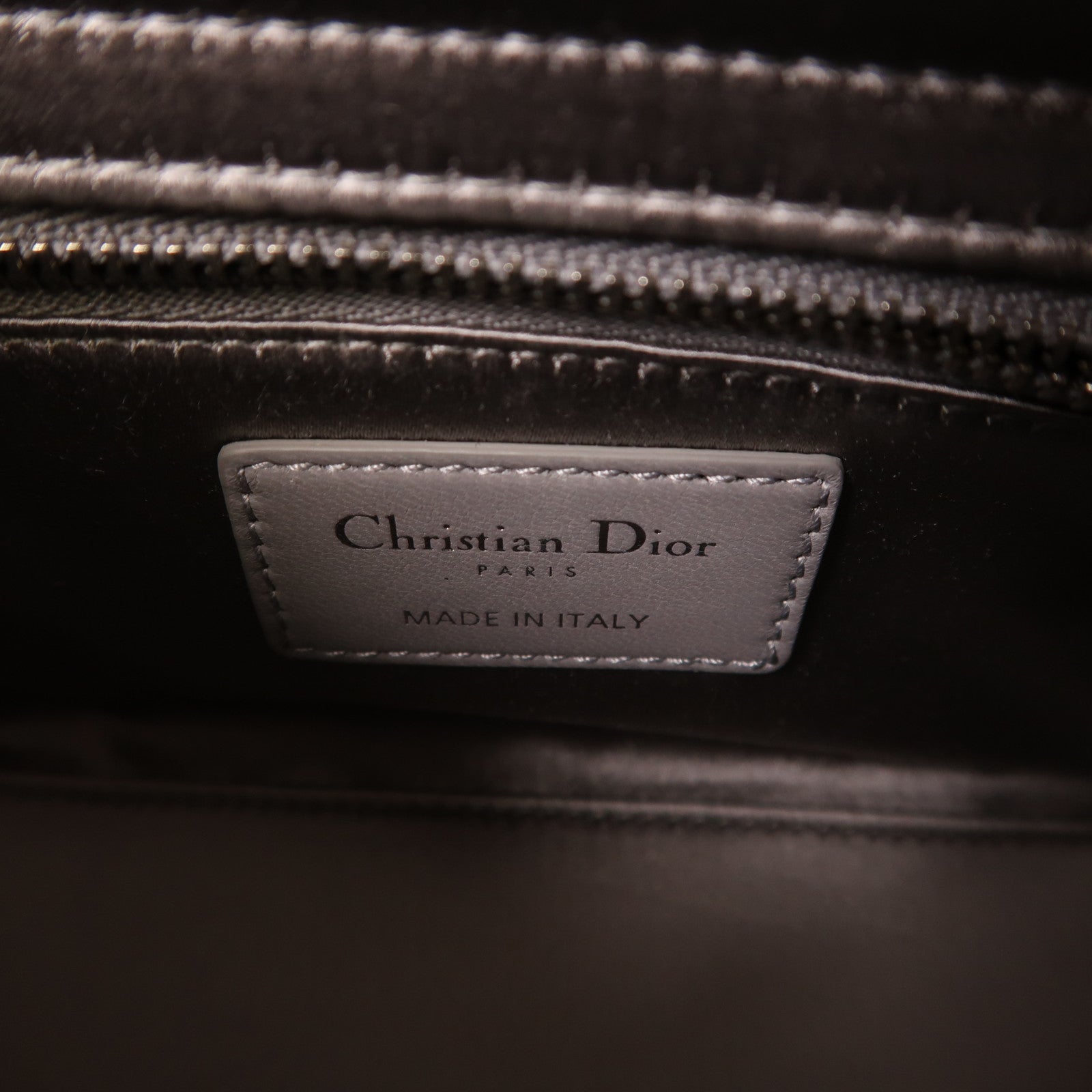 Dior 絲質Mini Lady Dior銀扣手挽肩背兩用袋