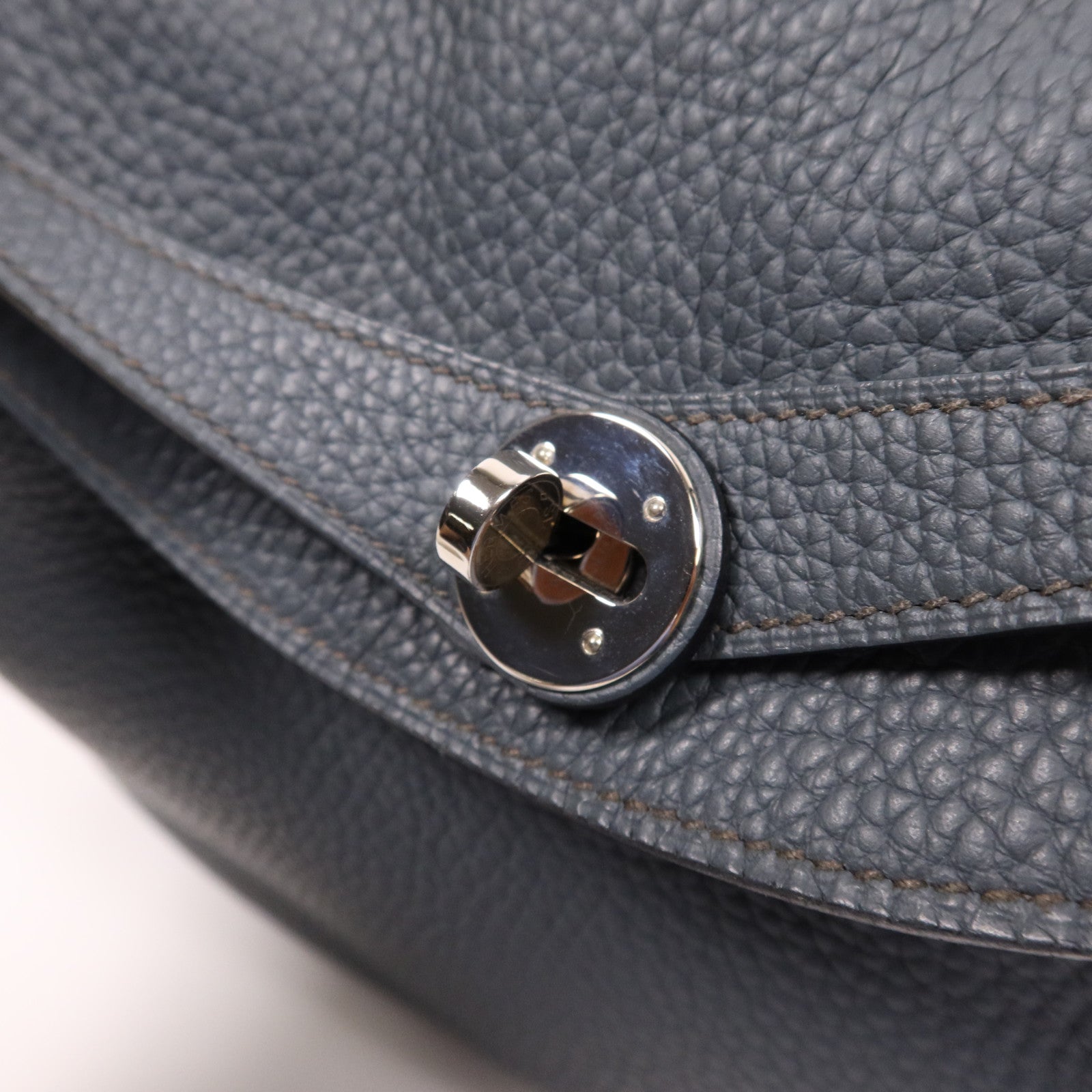 HERMES Clemence皮革Lindy 30銀扣手挽肩背兩用袋