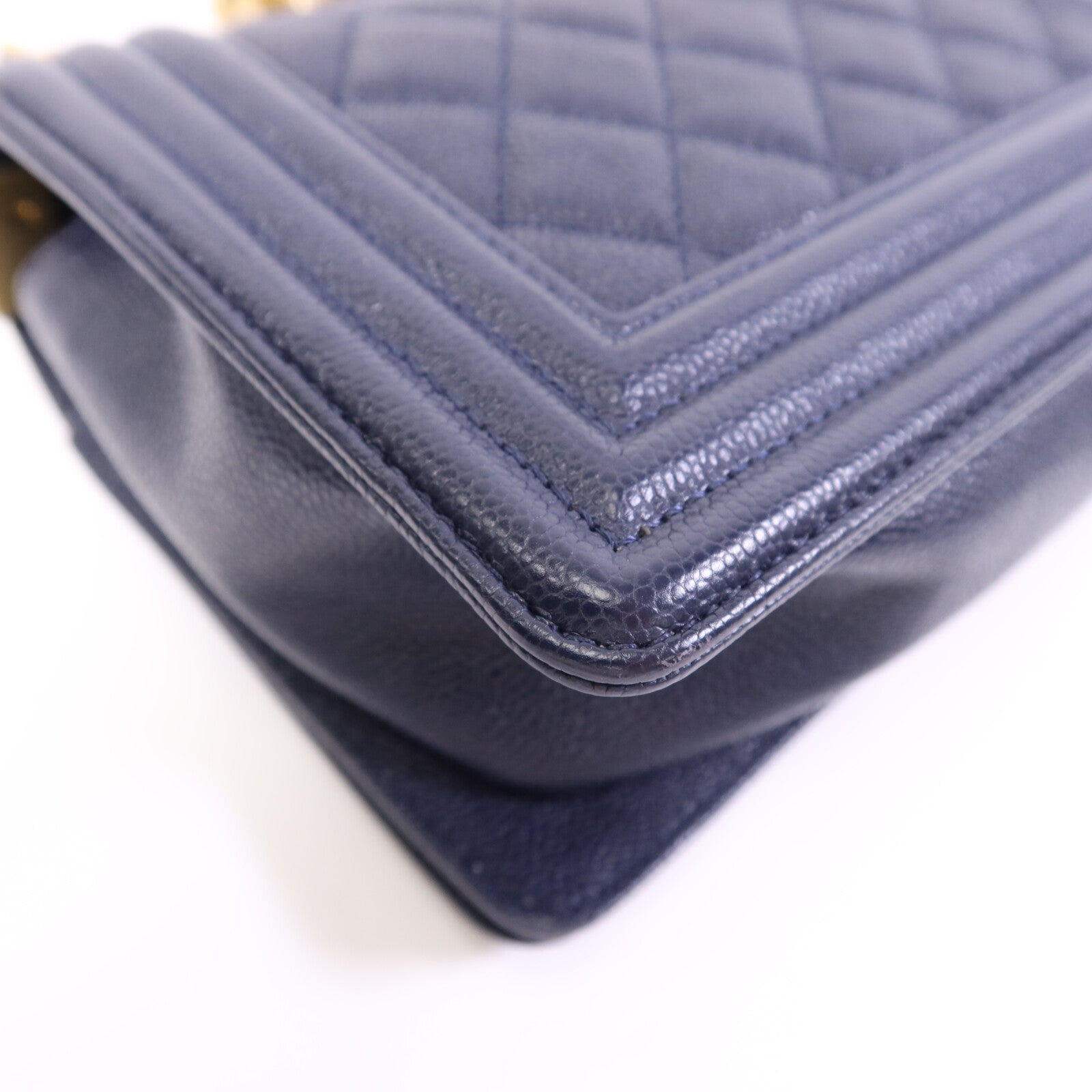 CHANEL 牛皮皮革Boy 20金扣鏈帶肩背袋