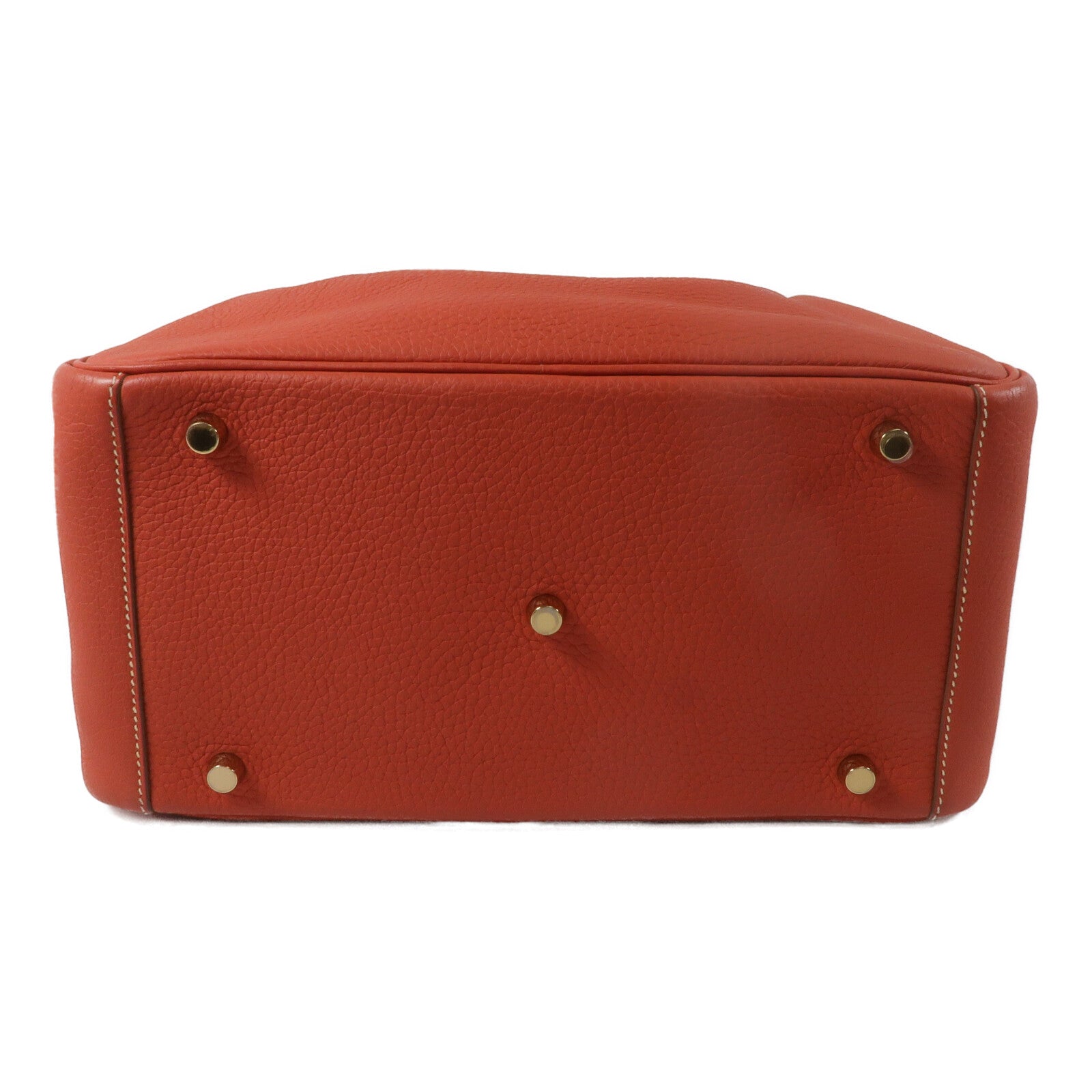 HERMES Clemence皮革Lindy 30肩背袋Rouge Tomate