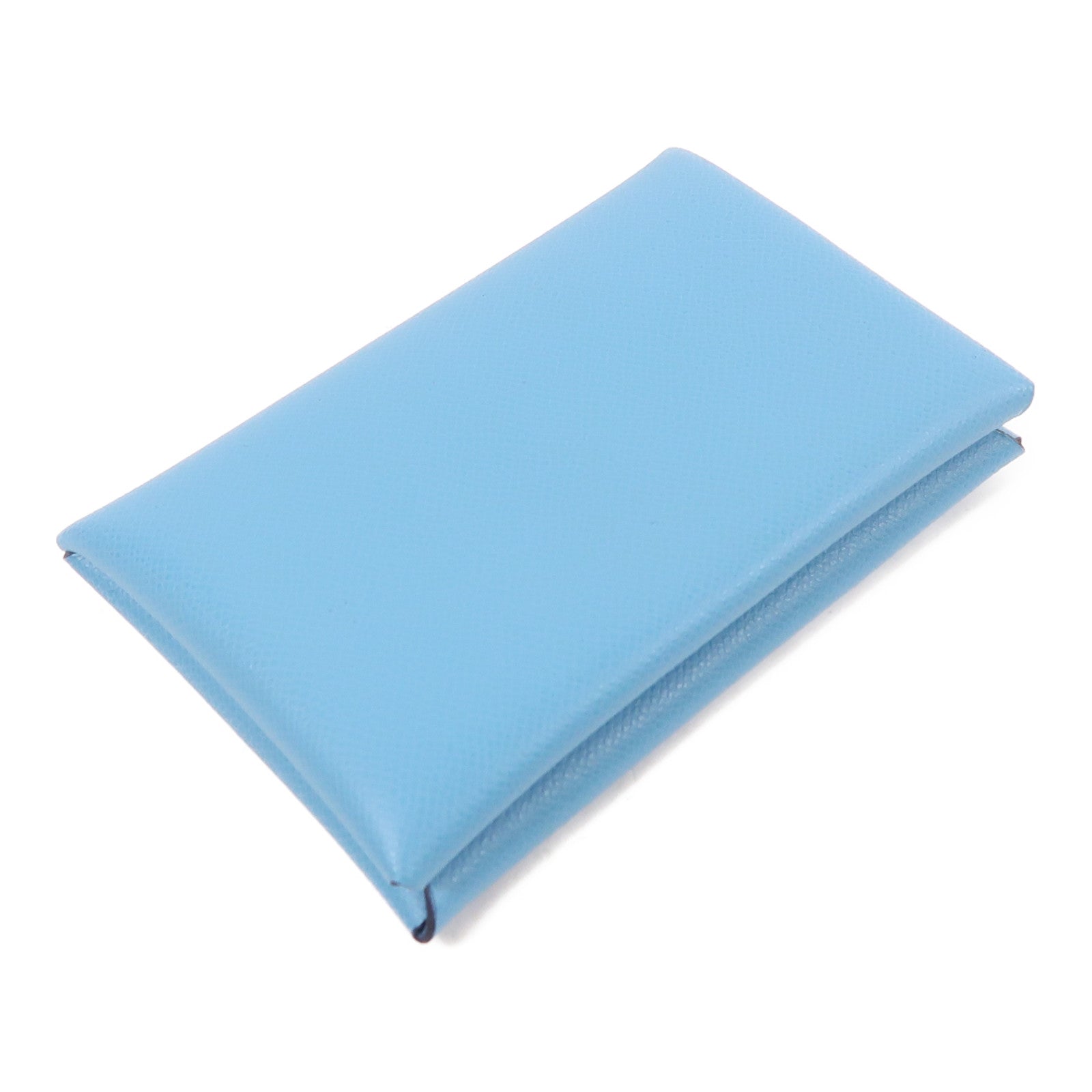 HERMES Epsom皮革Calvi Card Holder銀扣卡片套