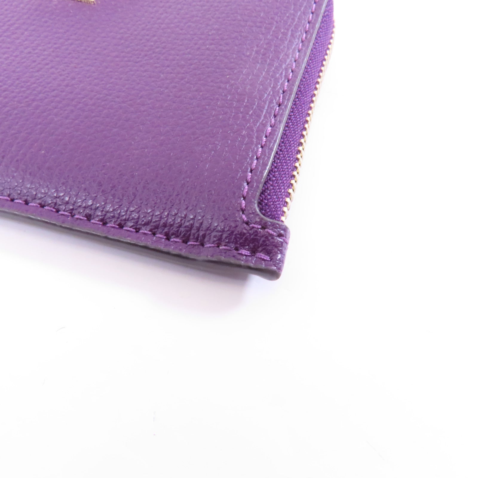 Kate Spade 牛皮皮革Card Case金扣卡片套紫色