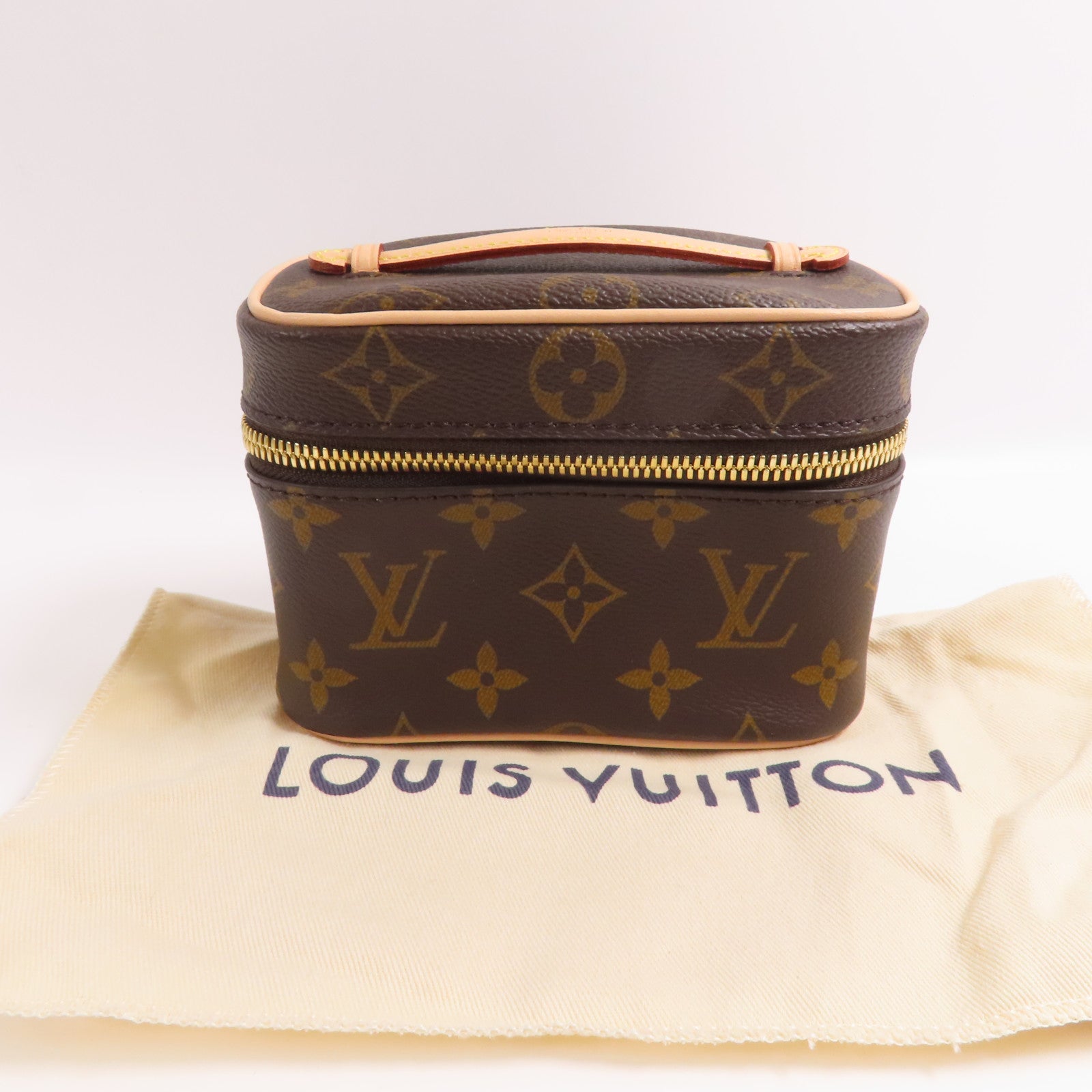 LOUIS VUITTON Monogram Nice Nano金扣化妝袋