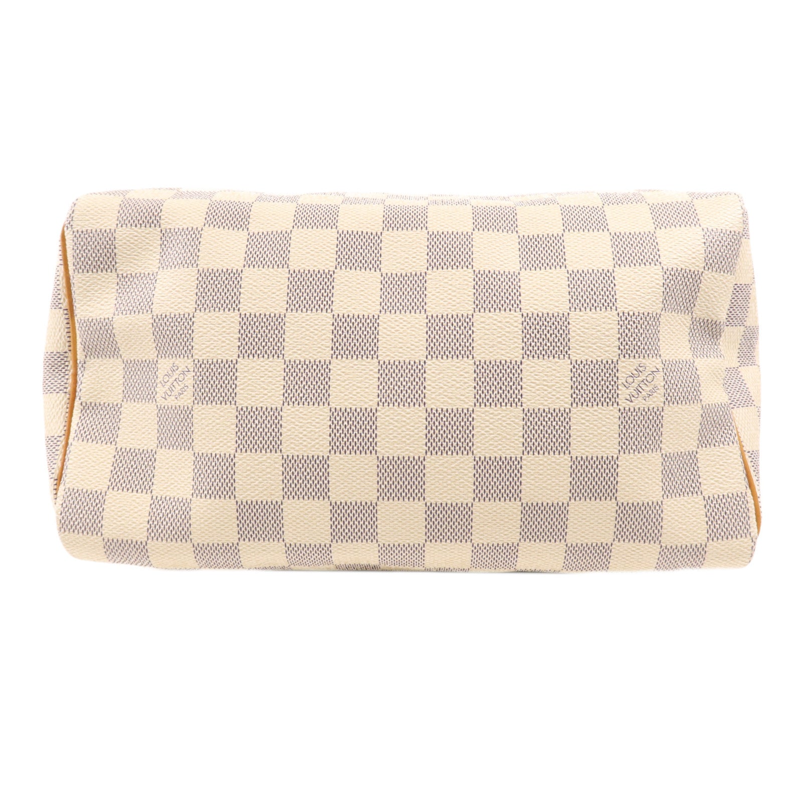 LOUIS VUITTON Damier Azur Speedy 25金扣手挽袋