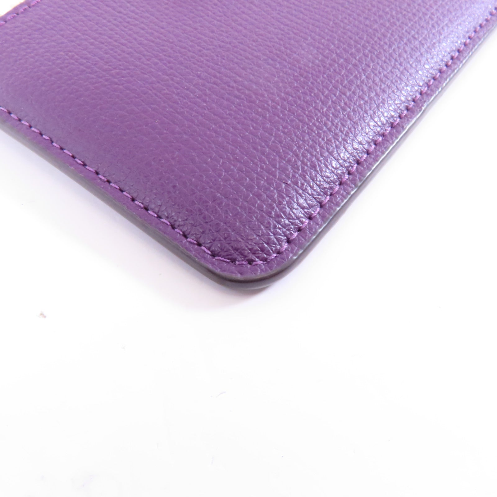 Kate Spade 牛皮皮革Card Case金扣卡片套紫色