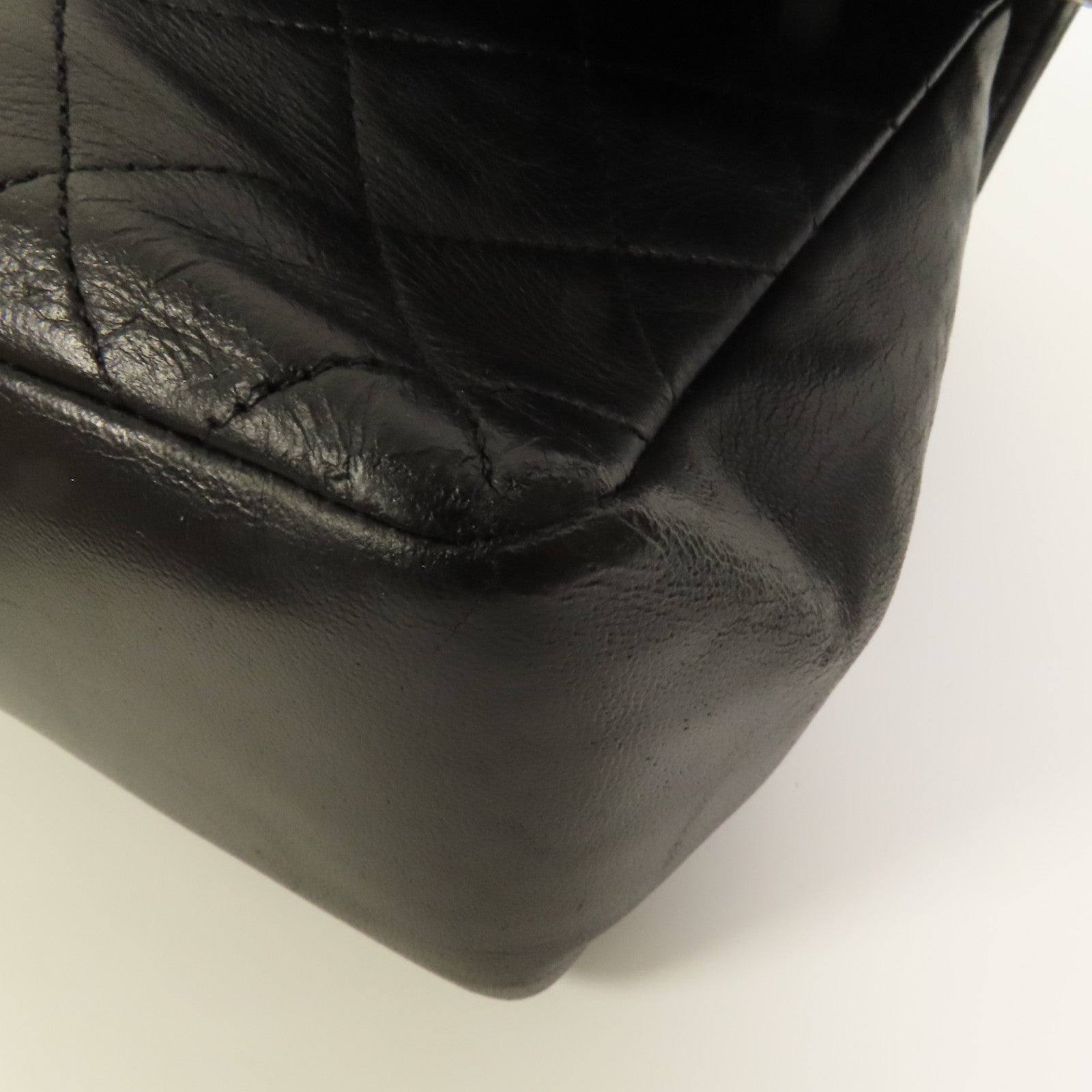 CHANEL 羊皮皮革Vintage Chain Shoulder金扣肩背袋