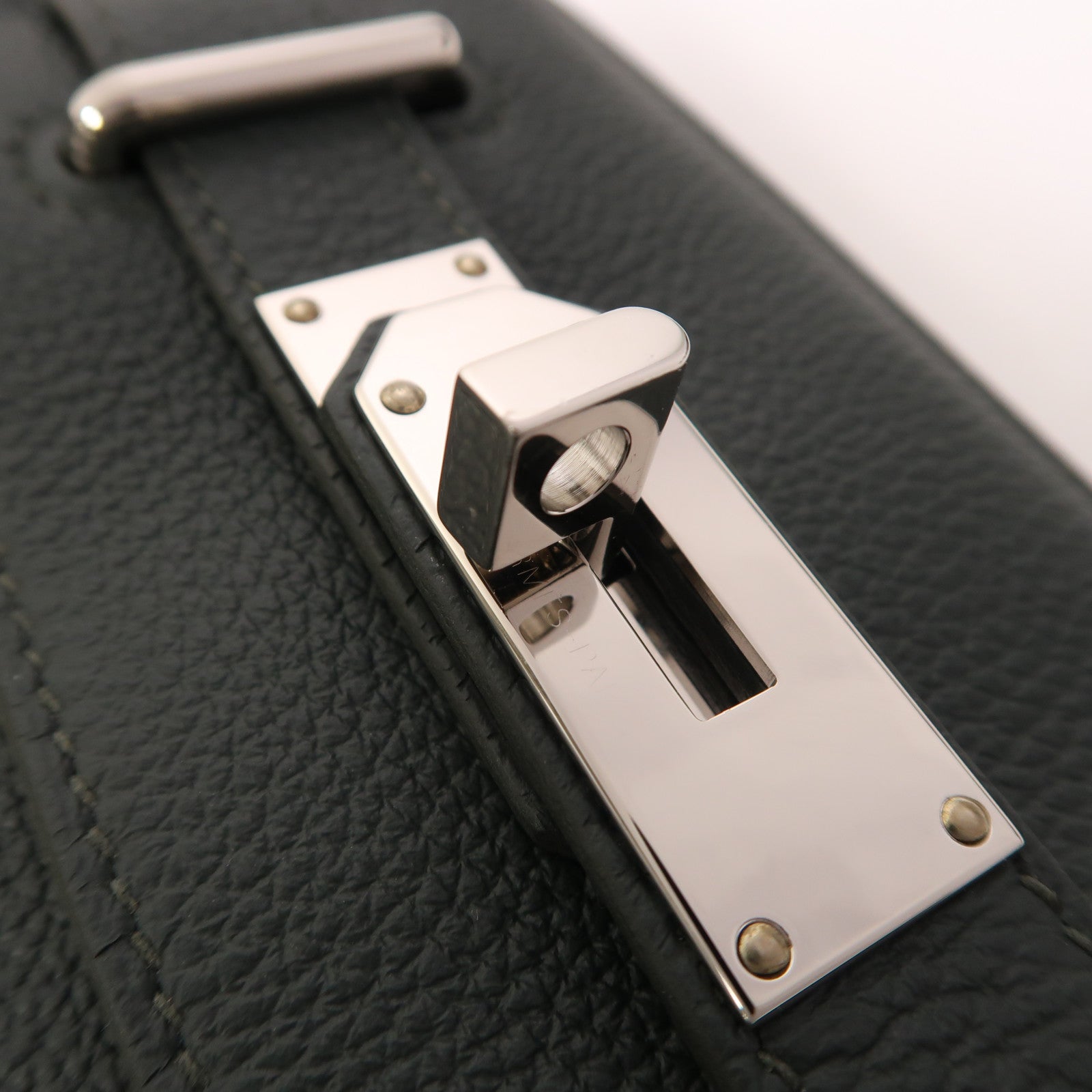 HERMES Togo皮革Hac A Dos PM銀扣背包Vert Mangrove