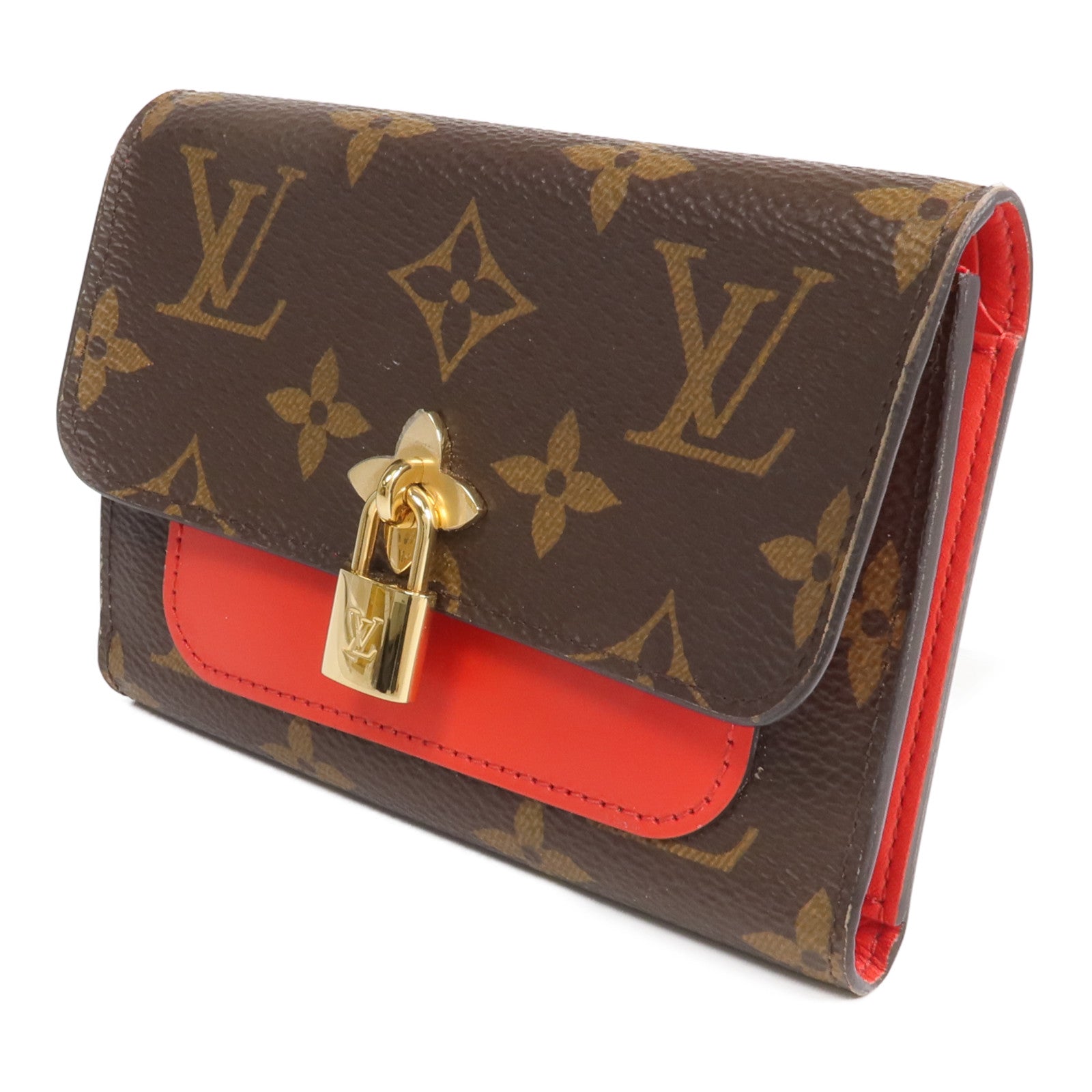 LOUIS VUITTON Monogram Flower Lock金扣錢包