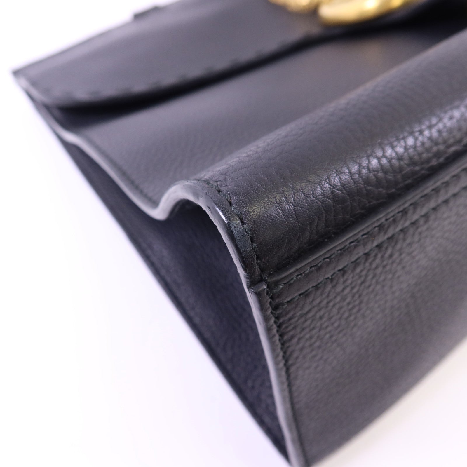 GUCCI 牛皮皮革GG Marmont Top Handle金扣手挽袋