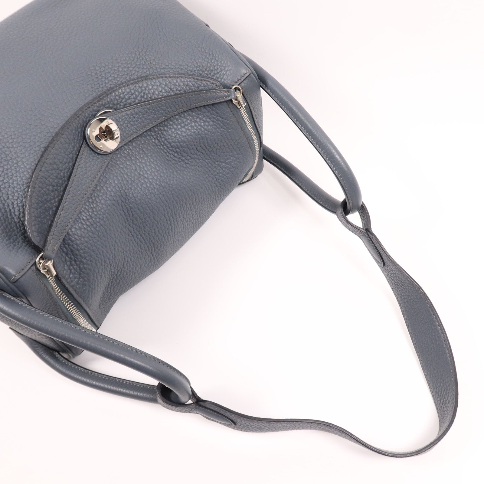 HERMES Clemence皮革Lindy 30銀扣手挽肩背兩用袋