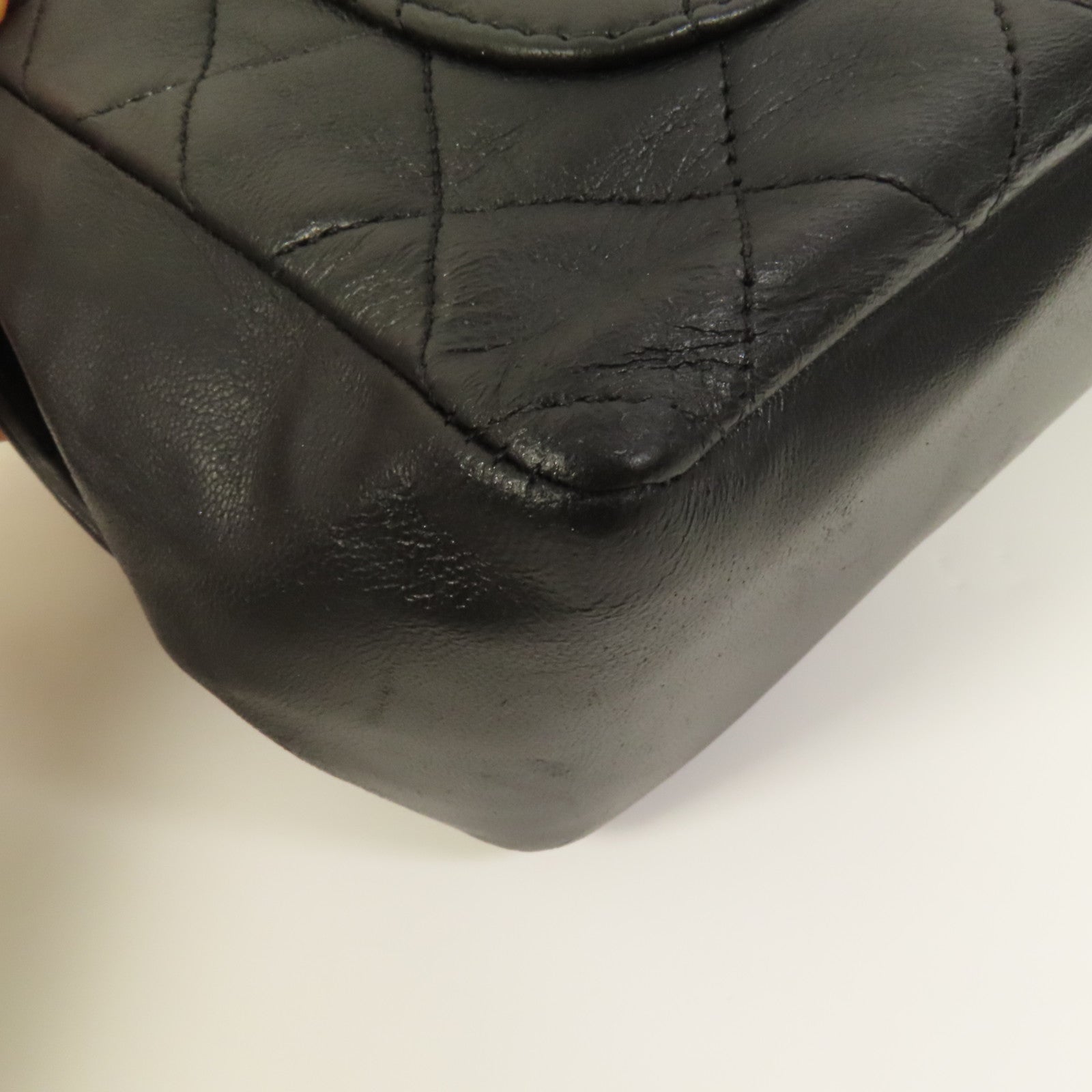 CHANEL 羊皮皮革Vintage Chain Shoulder金扣肩背袋