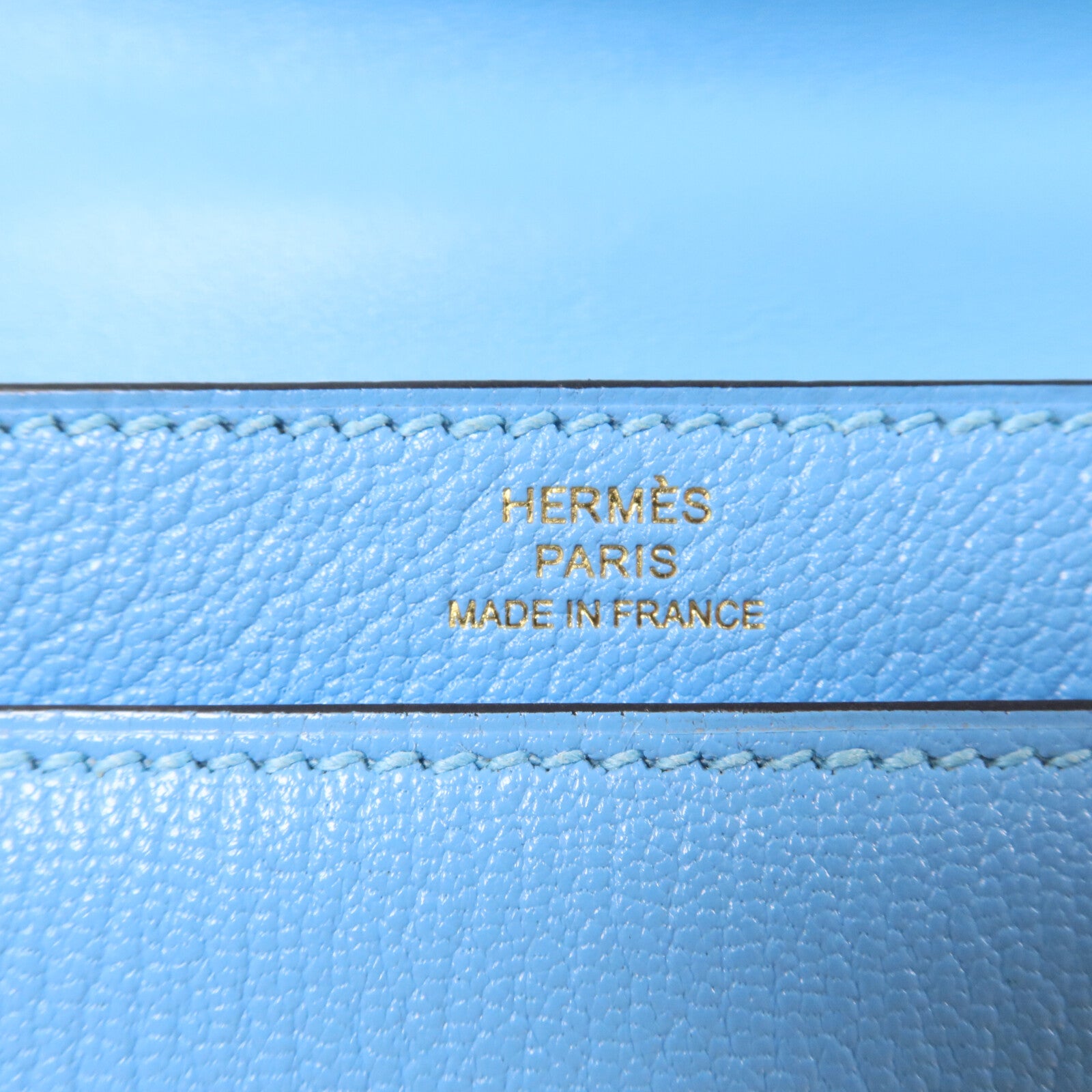 HERMES Chevre皮革Verrou Mini鏈帶肩背袋Celeste