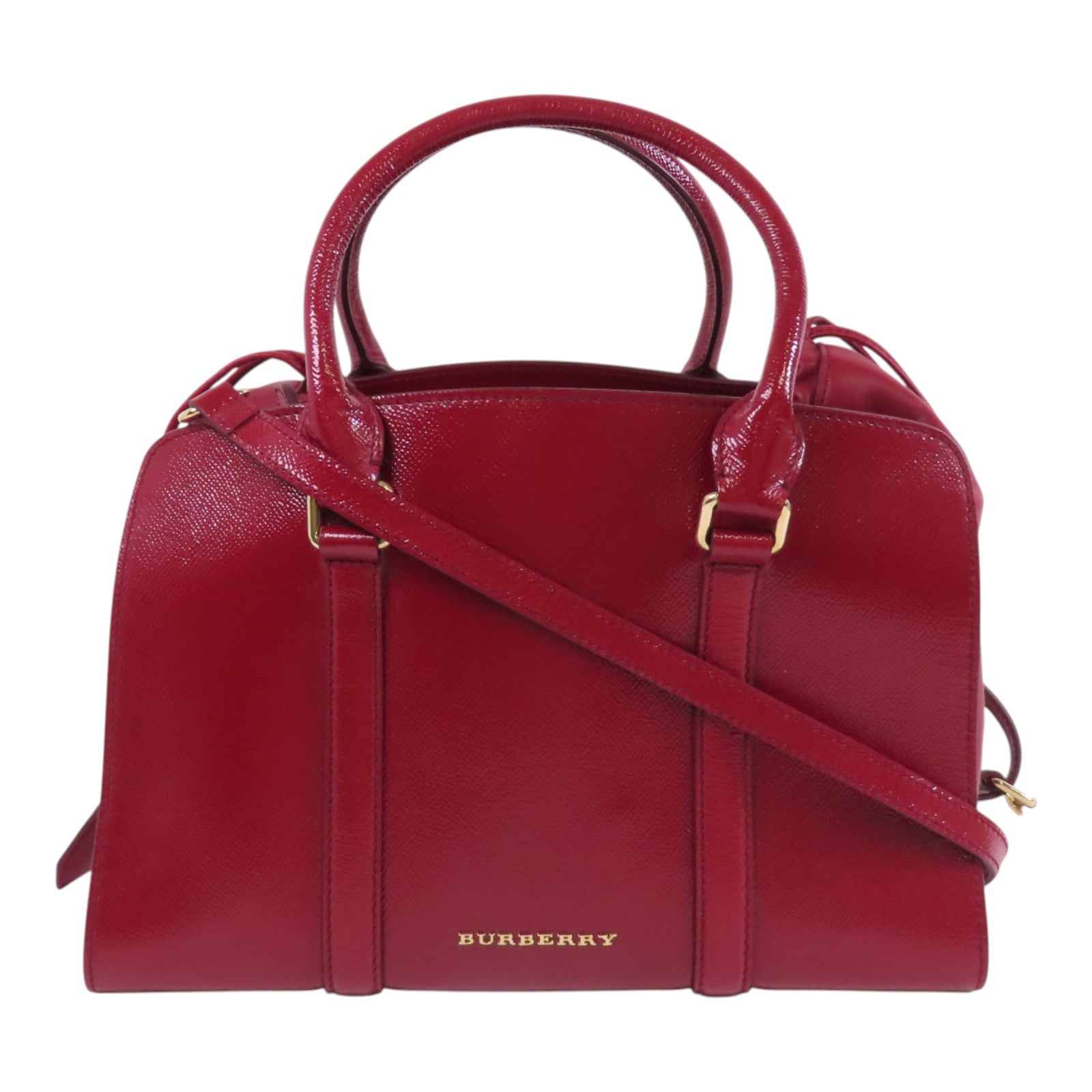 BURBERRY 漆皮皮革Dinton Bag金扣手挽肩背兩用袋