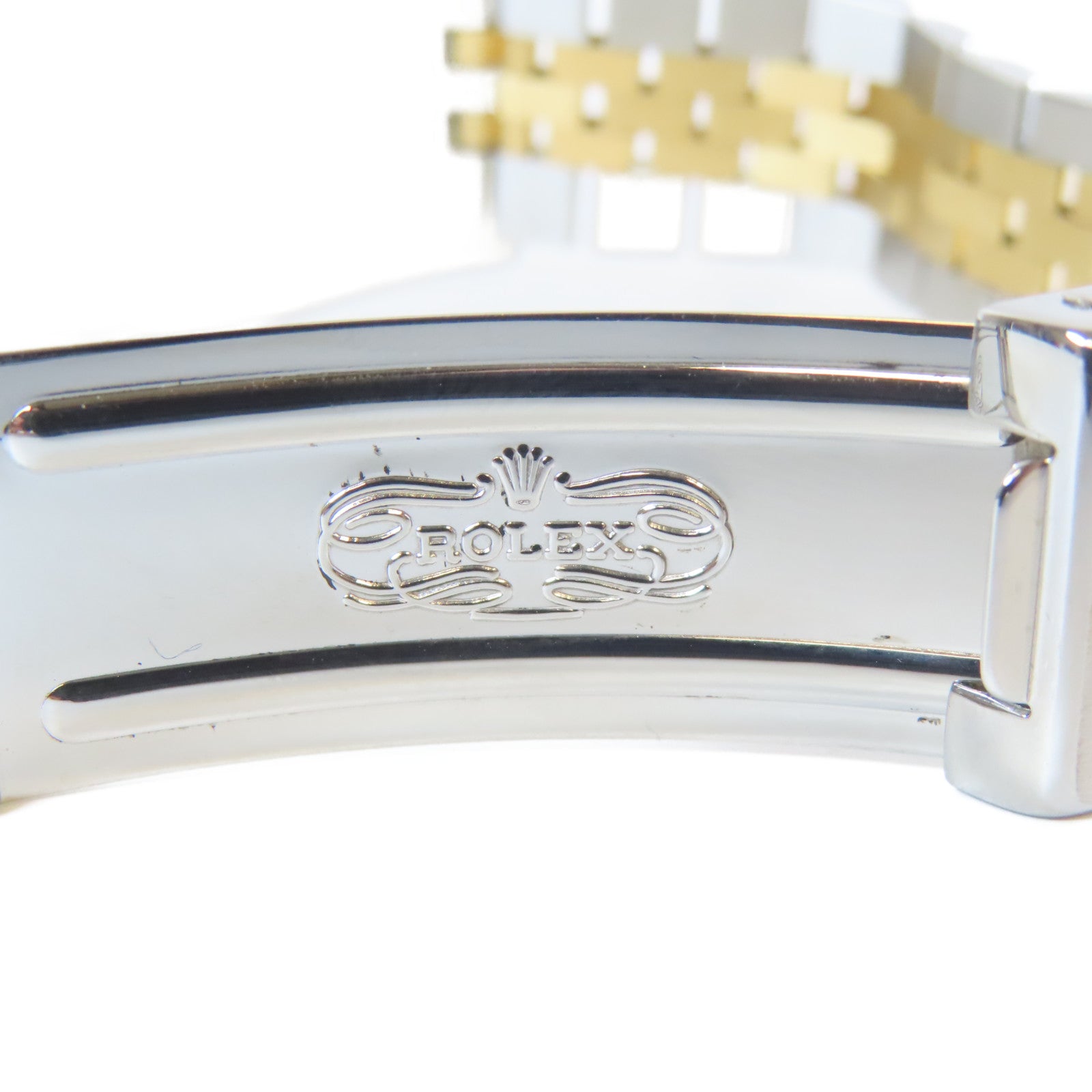 ROLEX Datejust 18K黃金/不鏽鋼手錶自動機芯藍色#17.25cm