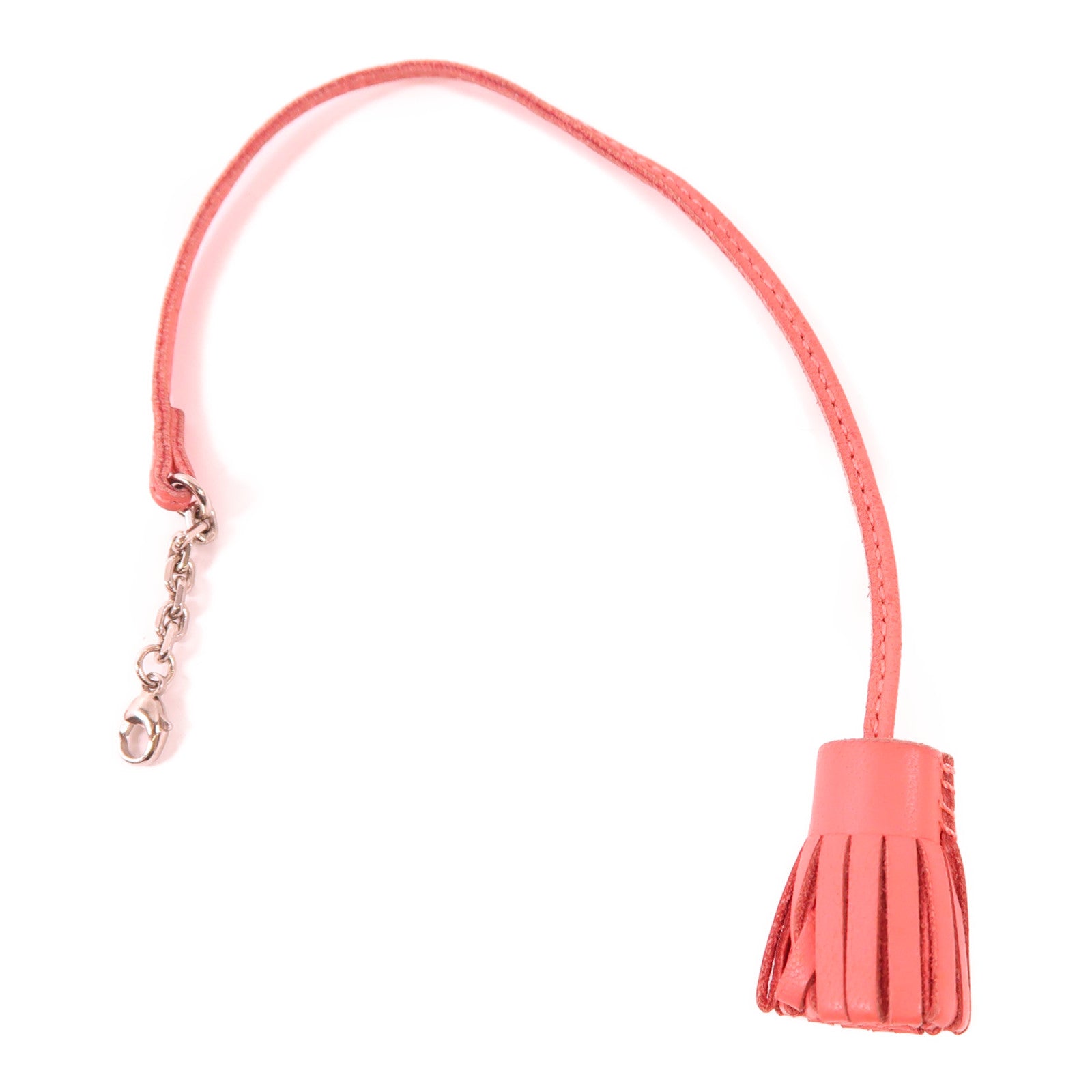 HERMES 【激減優惠】Swift皮革Carmencita Charm銀扣掛飾Pink