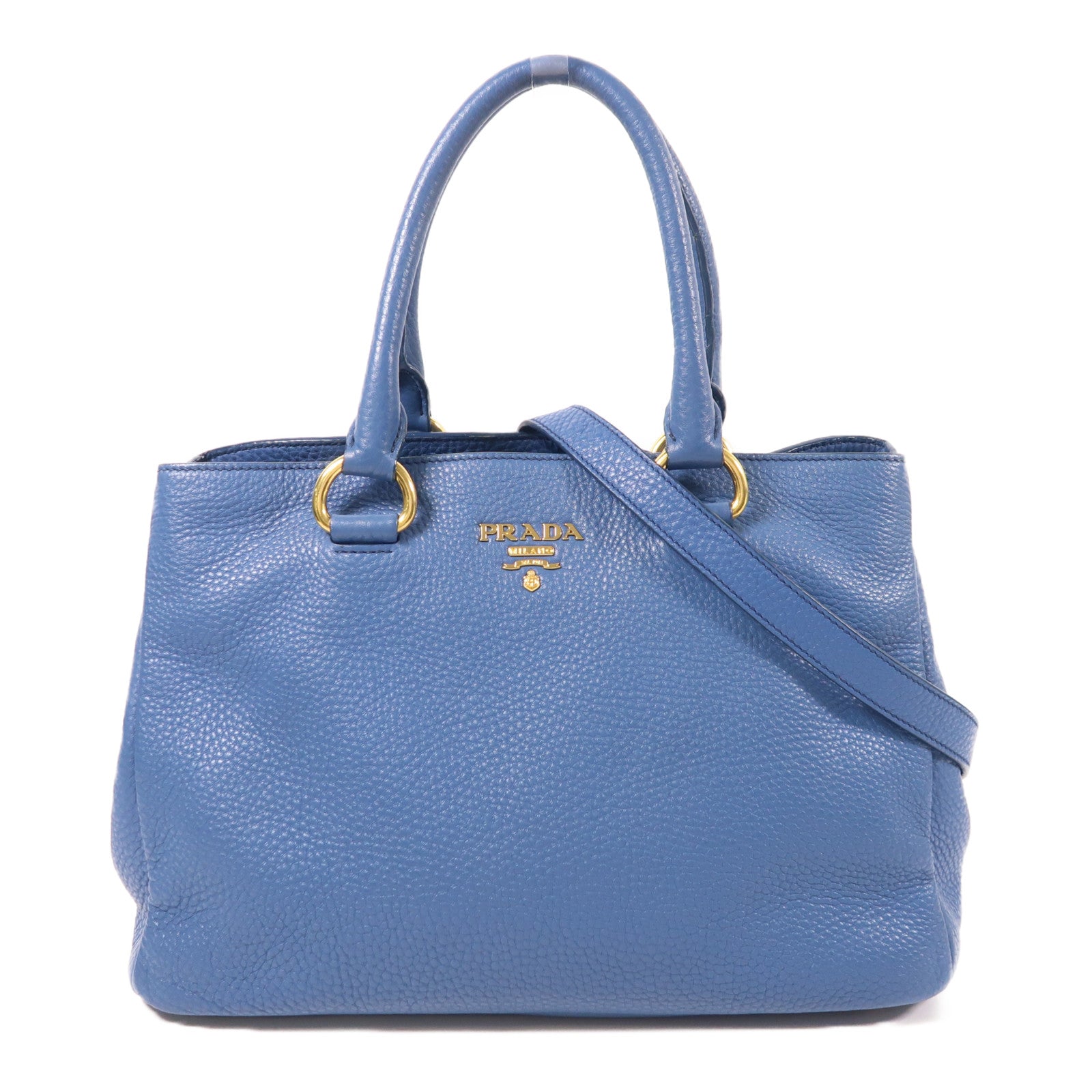 PRADA 牛皮皮革2 Way Shoulder金扣手挽肩背兩用袋