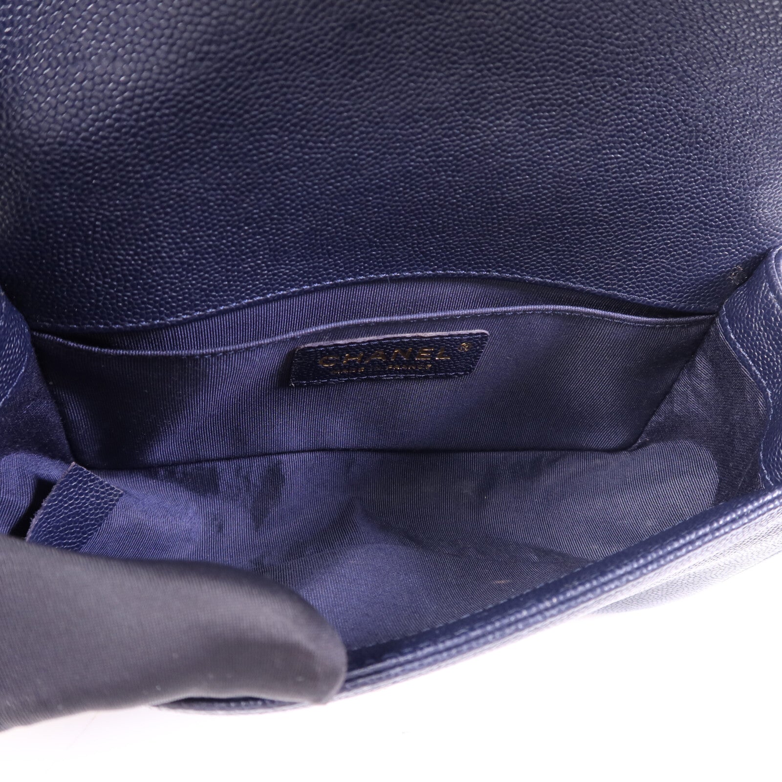 CHANEL 牛皮皮革Boy 20金扣鏈帶肩背袋