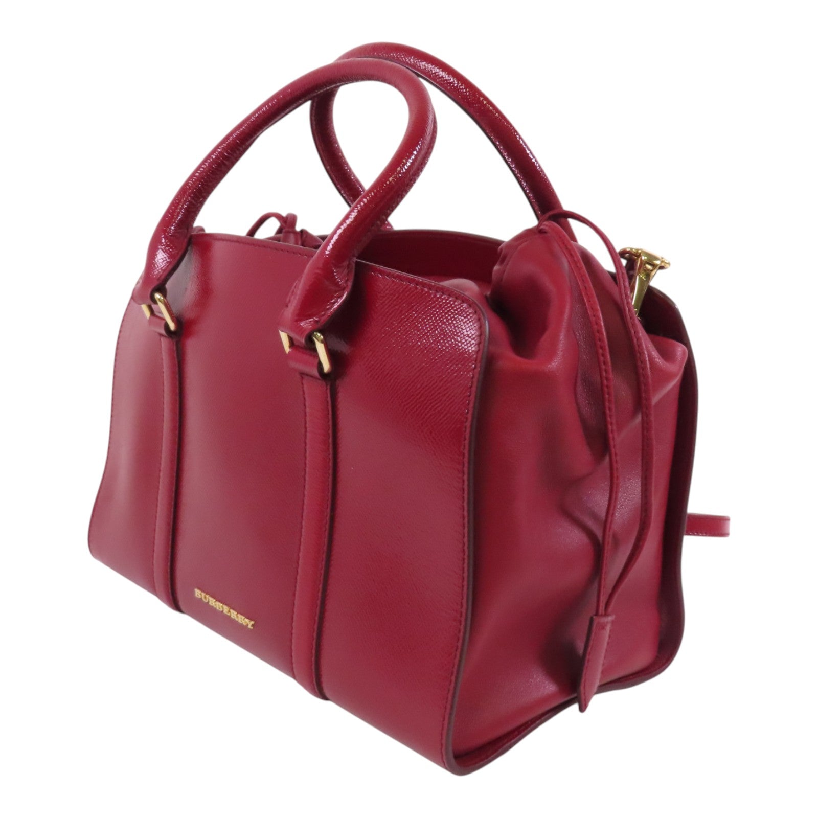 BURBERRY 漆皮皮革Dinton Bag金扣手挽肩背兩用袋