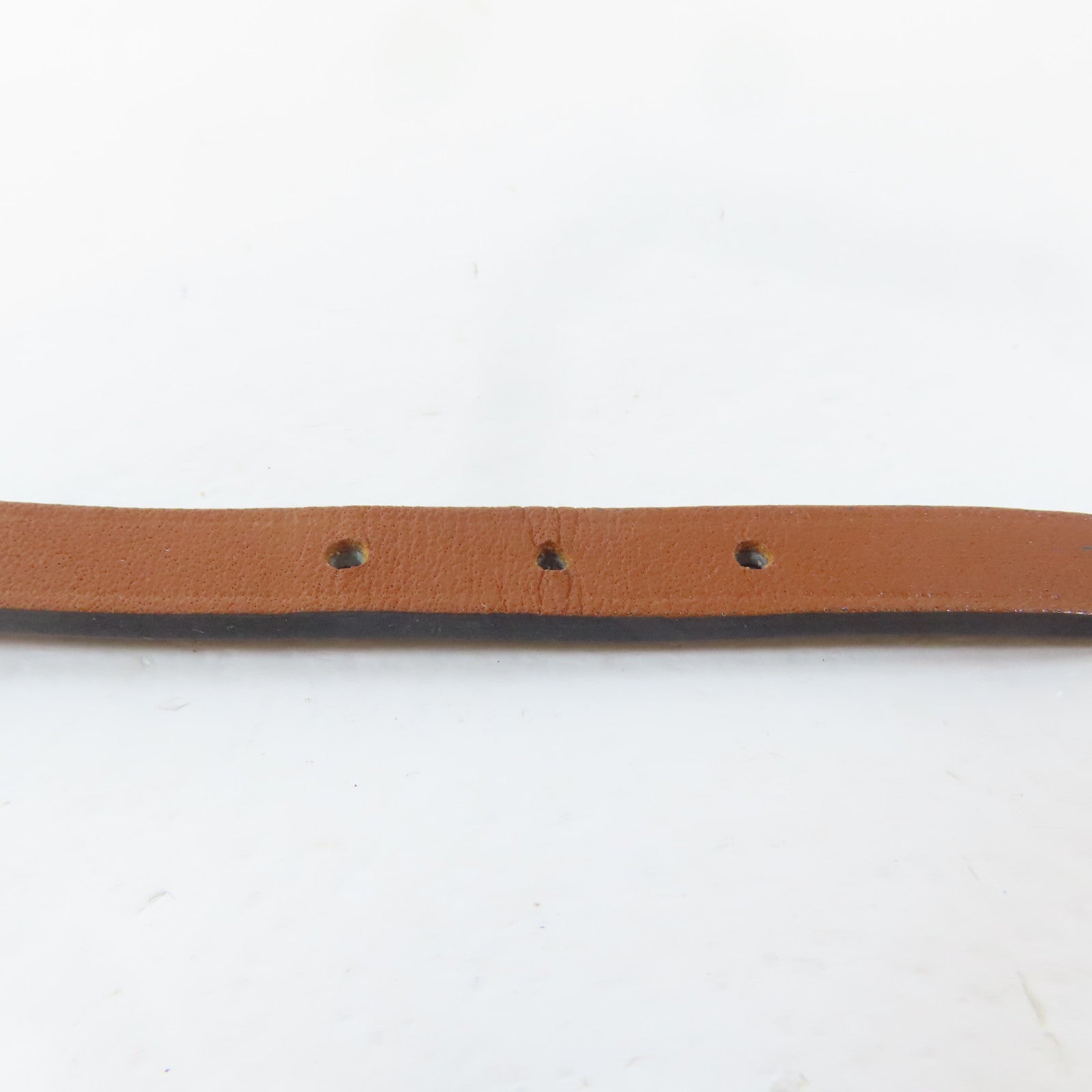 HERMES 牛皮皮革Behapi Double Tour Bracelet金扣手鐲啡色